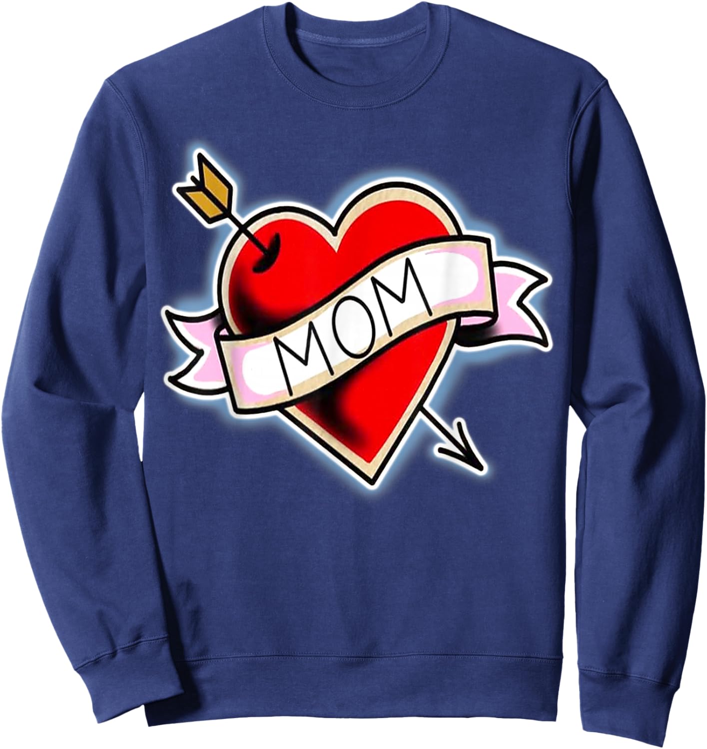 Mom Heart Classic Tattoo Flash Sweatshirt - Sweatshirt | Navy