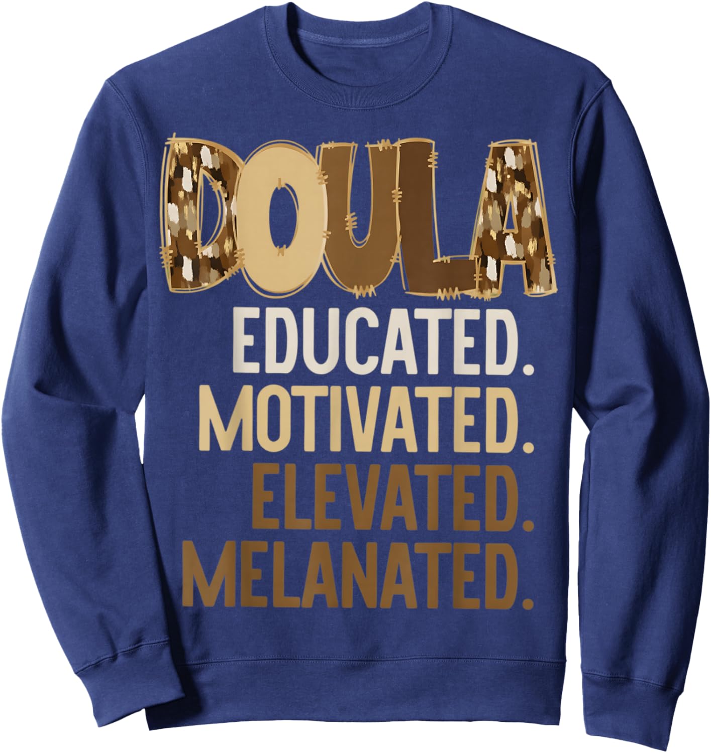 Black Woman Doula – Midwife Student T- Doula Graduation Gift Sweatshirt - Sweatshirt | Navy