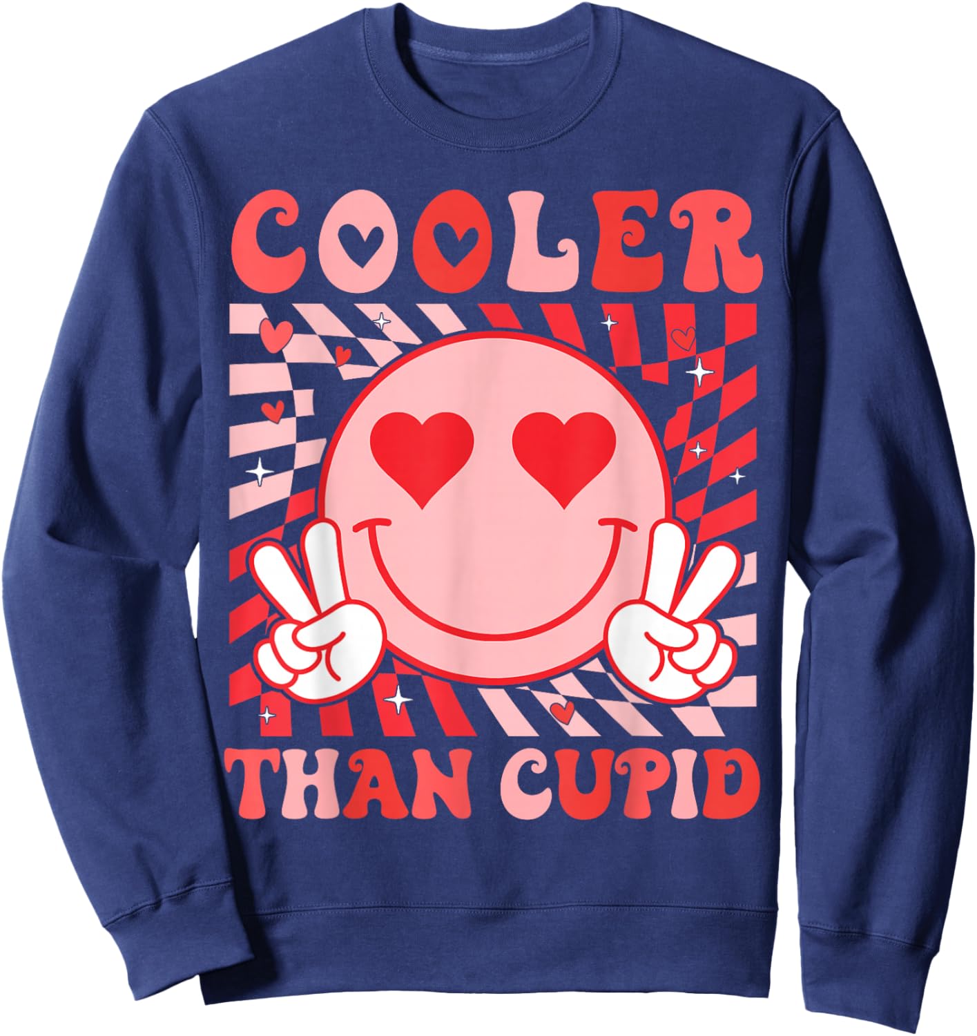 Cooler Than Cupid Valentines Day for Teens Kids Boys Girls Sweatshirt - Sweatshirt | Navy