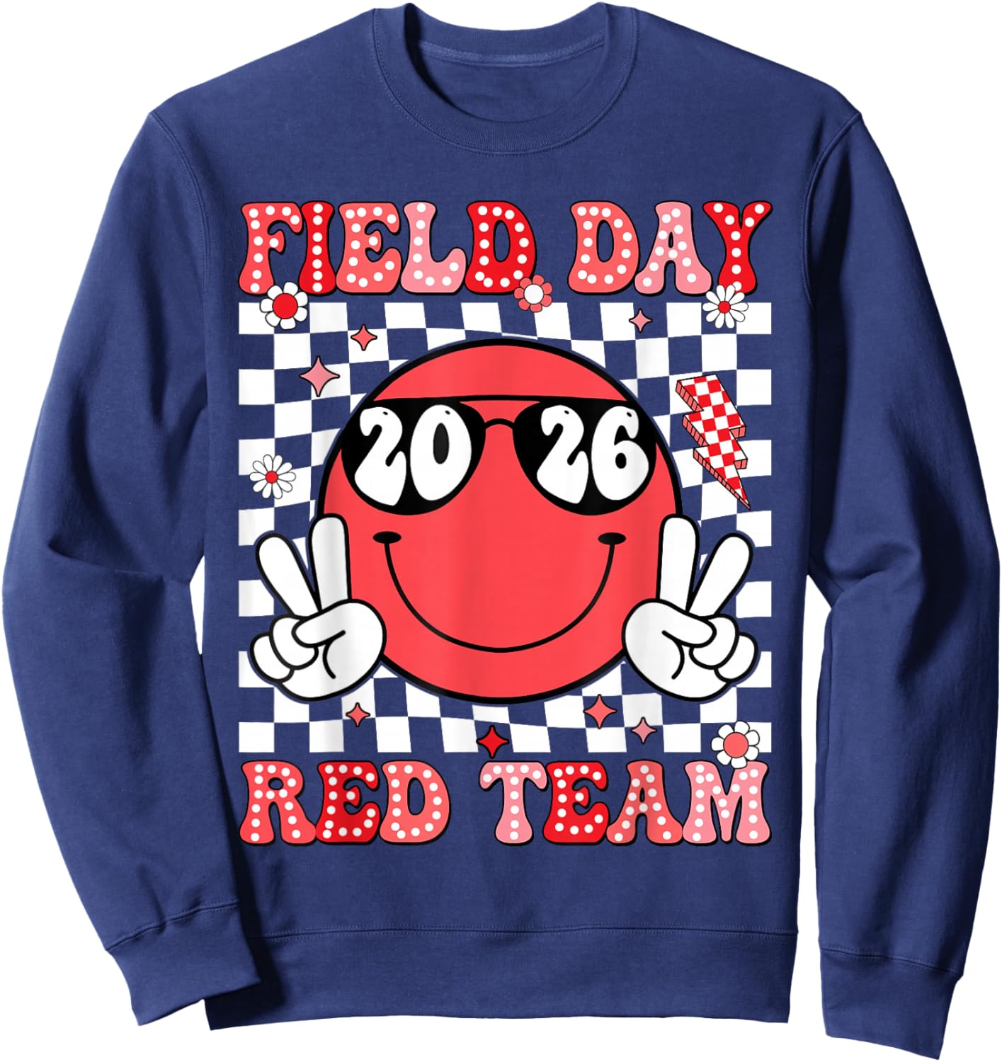 Field Day Red Team Funny for Teacher Kids Field Day Games Sweatshirt - Sweatshirt | Navy