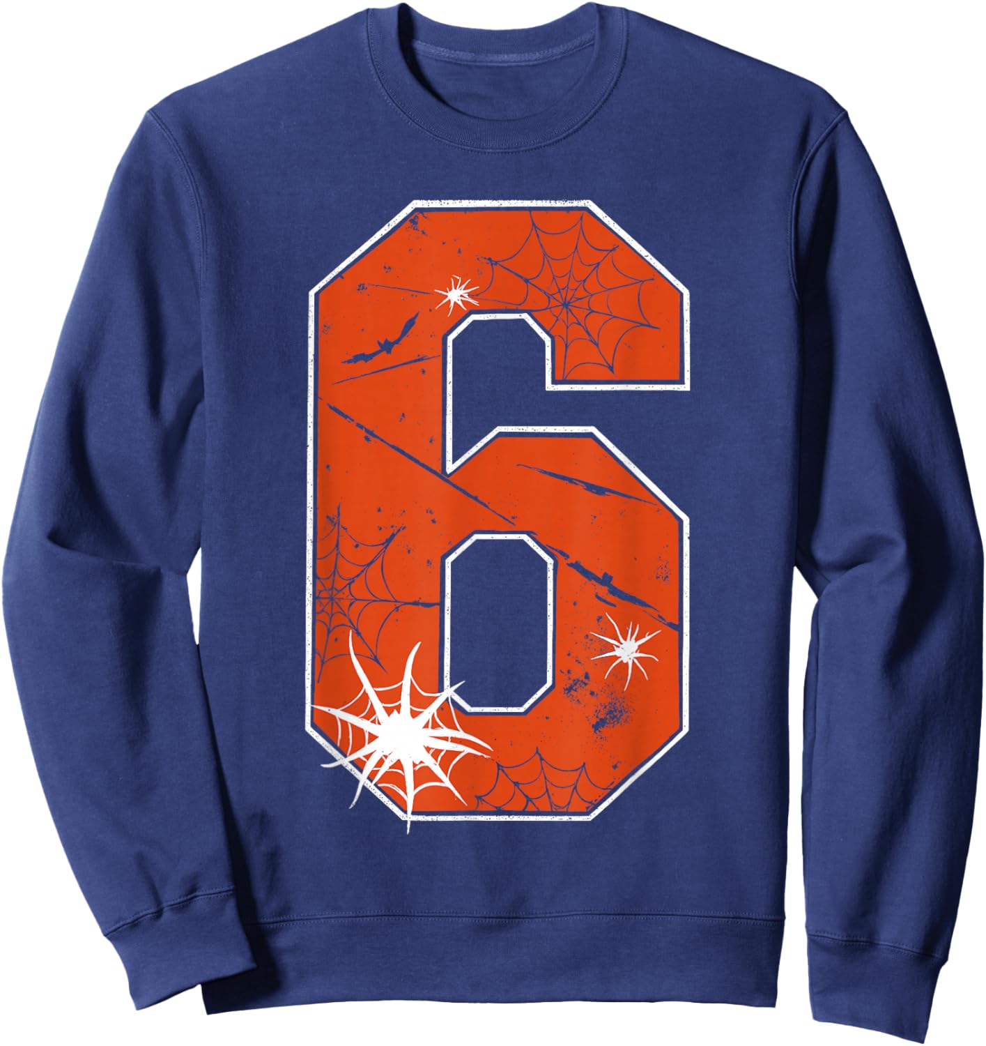 6 7 Six Seven Spider Web Funny Halloween Costume Sweatshirt - Sweatshirt | Navy