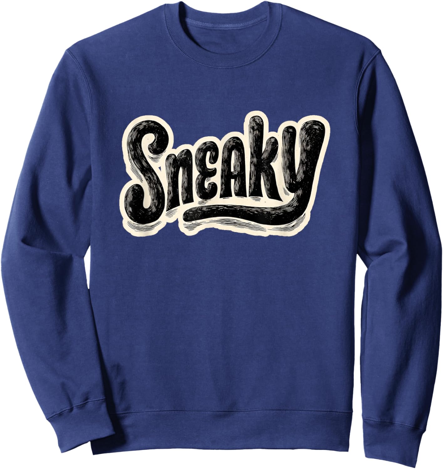 Awesome Sneaky Emblem for Adults and Kids Sweatshirt - Sweatshirt | Navy