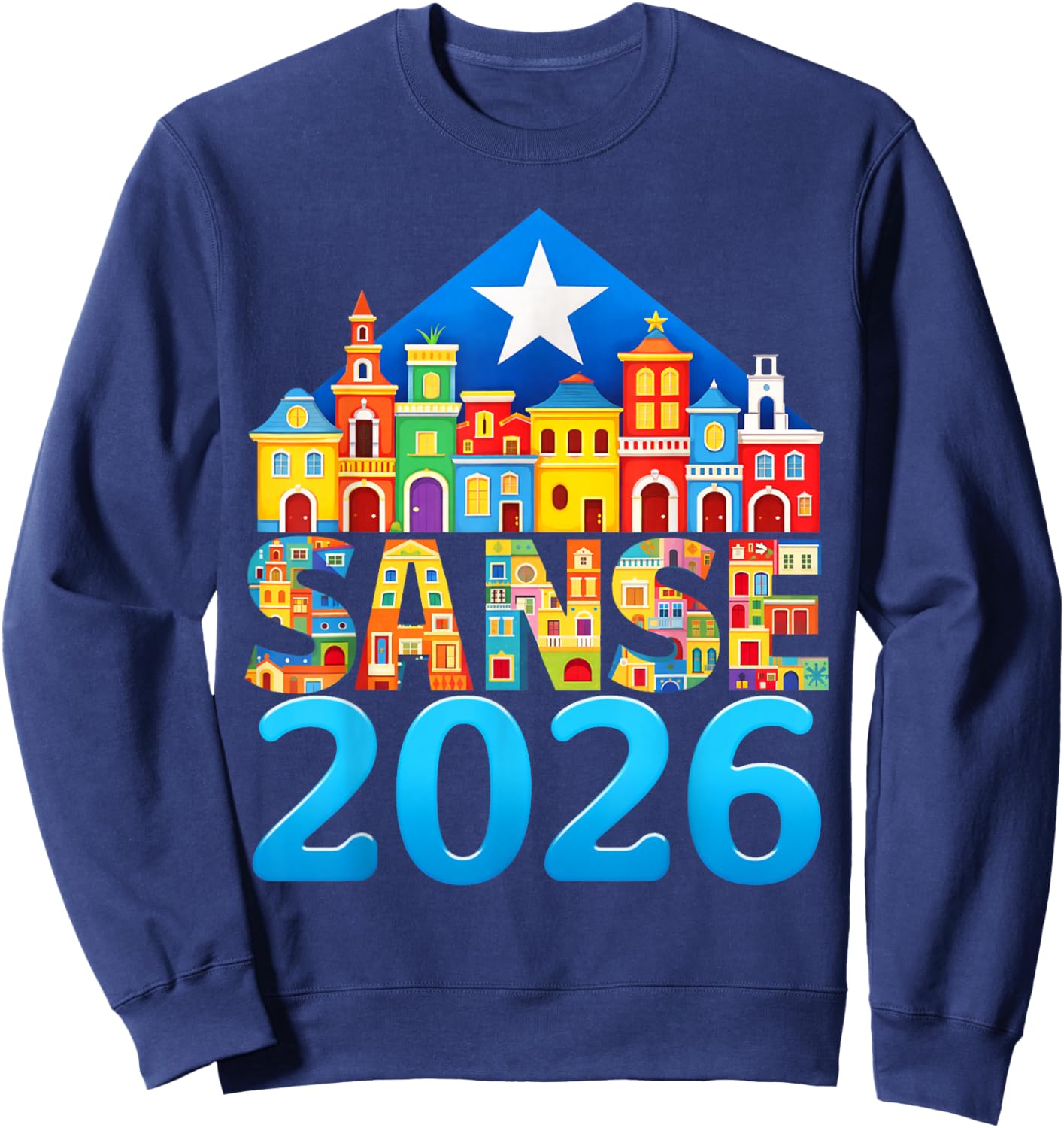 Balcones De Cora Sanse 2026 San Juan Festival San Sebastian Sweatshirt - Sweatshirt | Navy