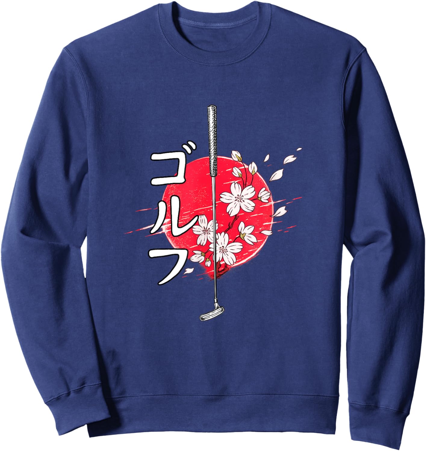 Golf Japanese Blossom Golf Samurai Sweatshirt - Sweatshirt | Navy