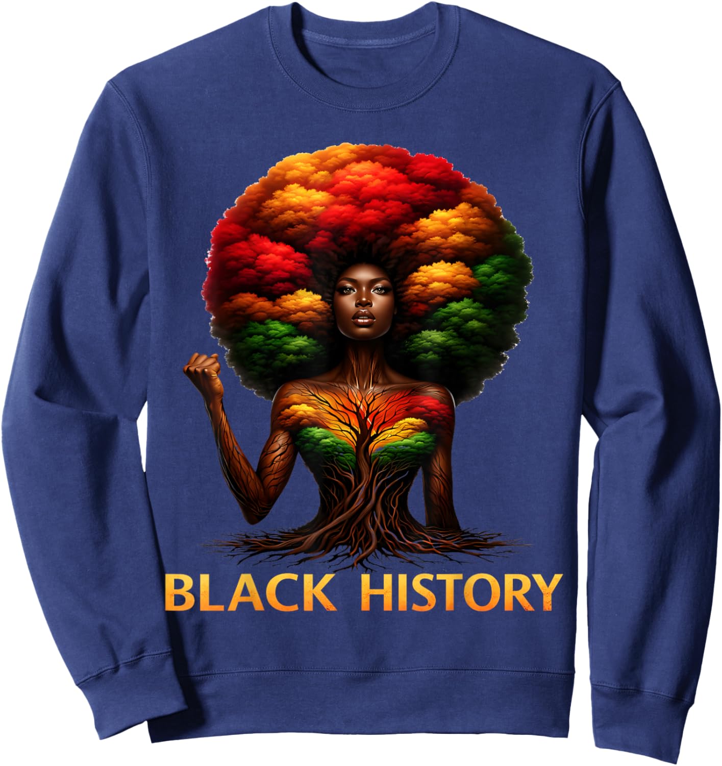 Honoring Past Inspiring Future Men Women Black History Month Sweatshirt - Sweatshirt | Navy