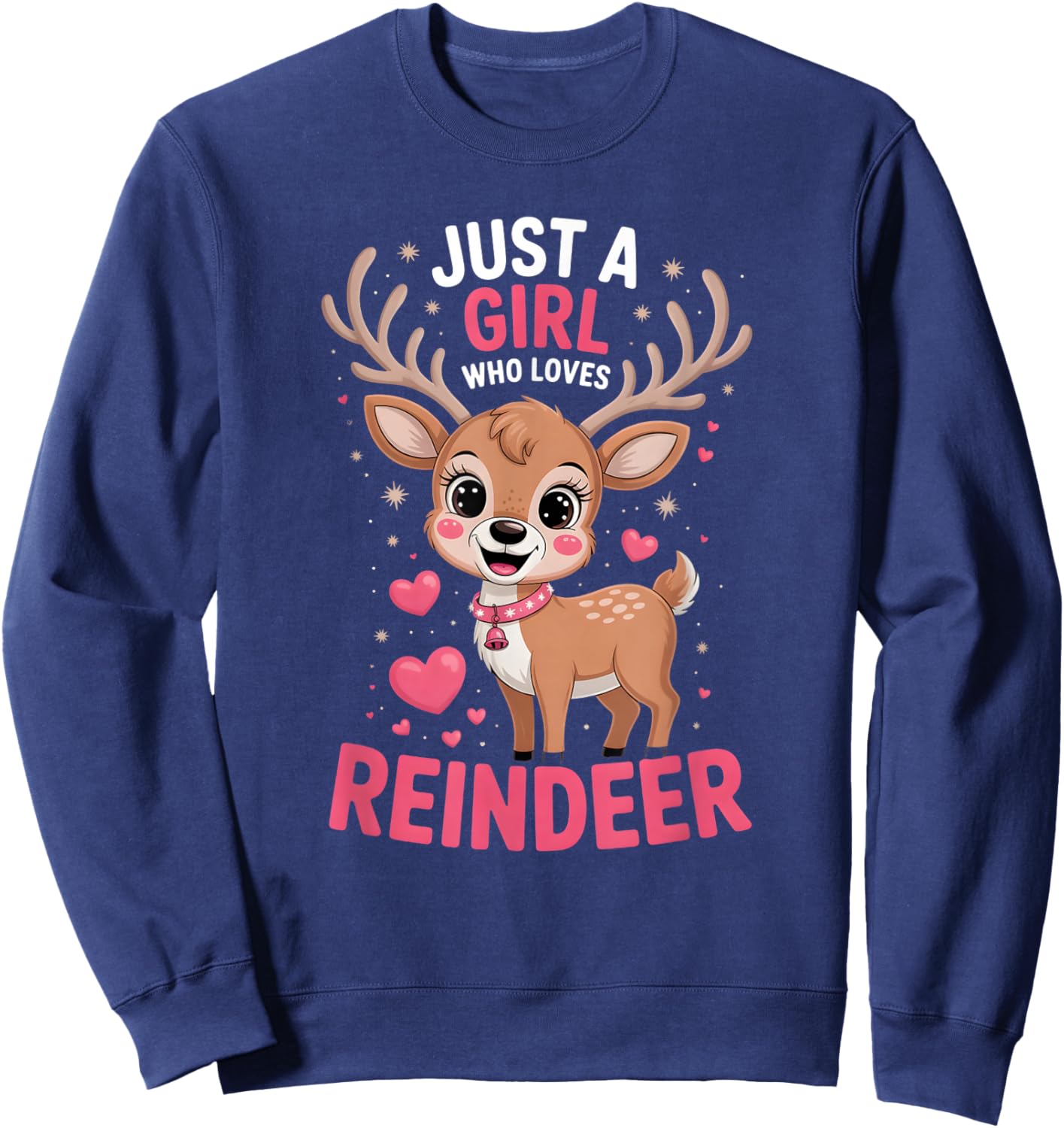 Girls Reindeer Sweatshirt - Sweatshirt | Navy