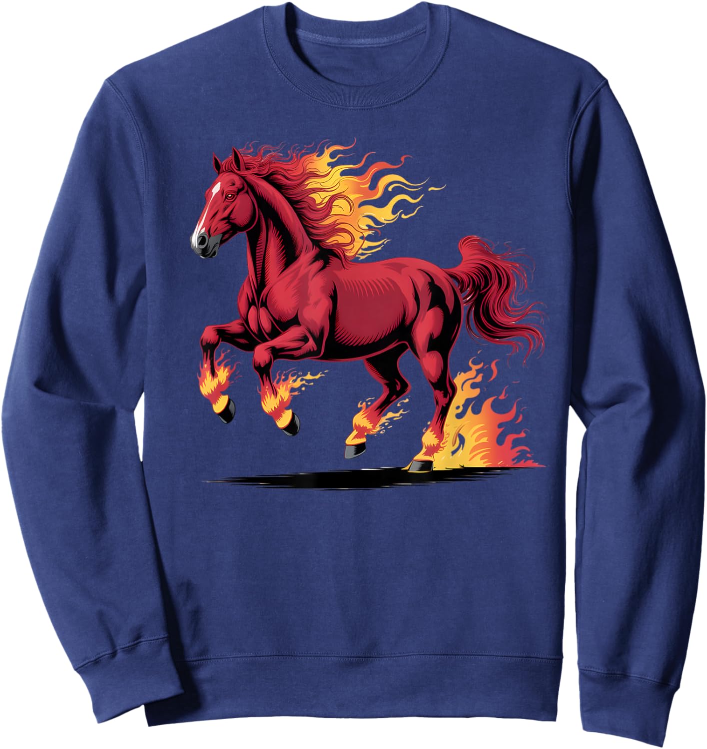 Flaming Horse Chinese Zodiac 2026 Celebration Sweatshirt - Sweatshirt | Navy