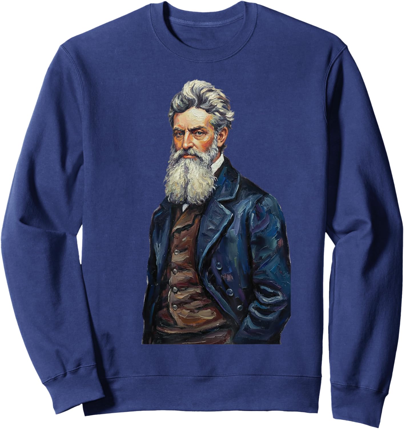 John Brown Abolitionist Vintage Historical Portrait Art Sweatshirt - Sweatshirt | Navy