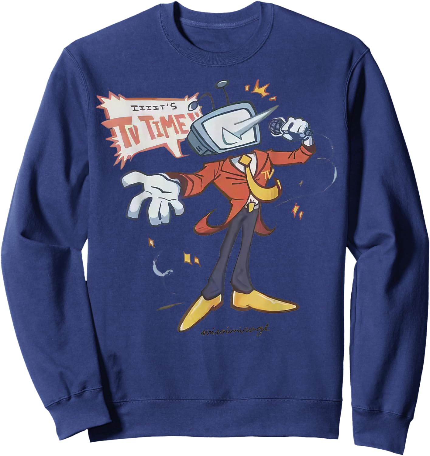 Vintage It's TV Time Mr Tenna Sweatshirt - Sweatshirt | Navy