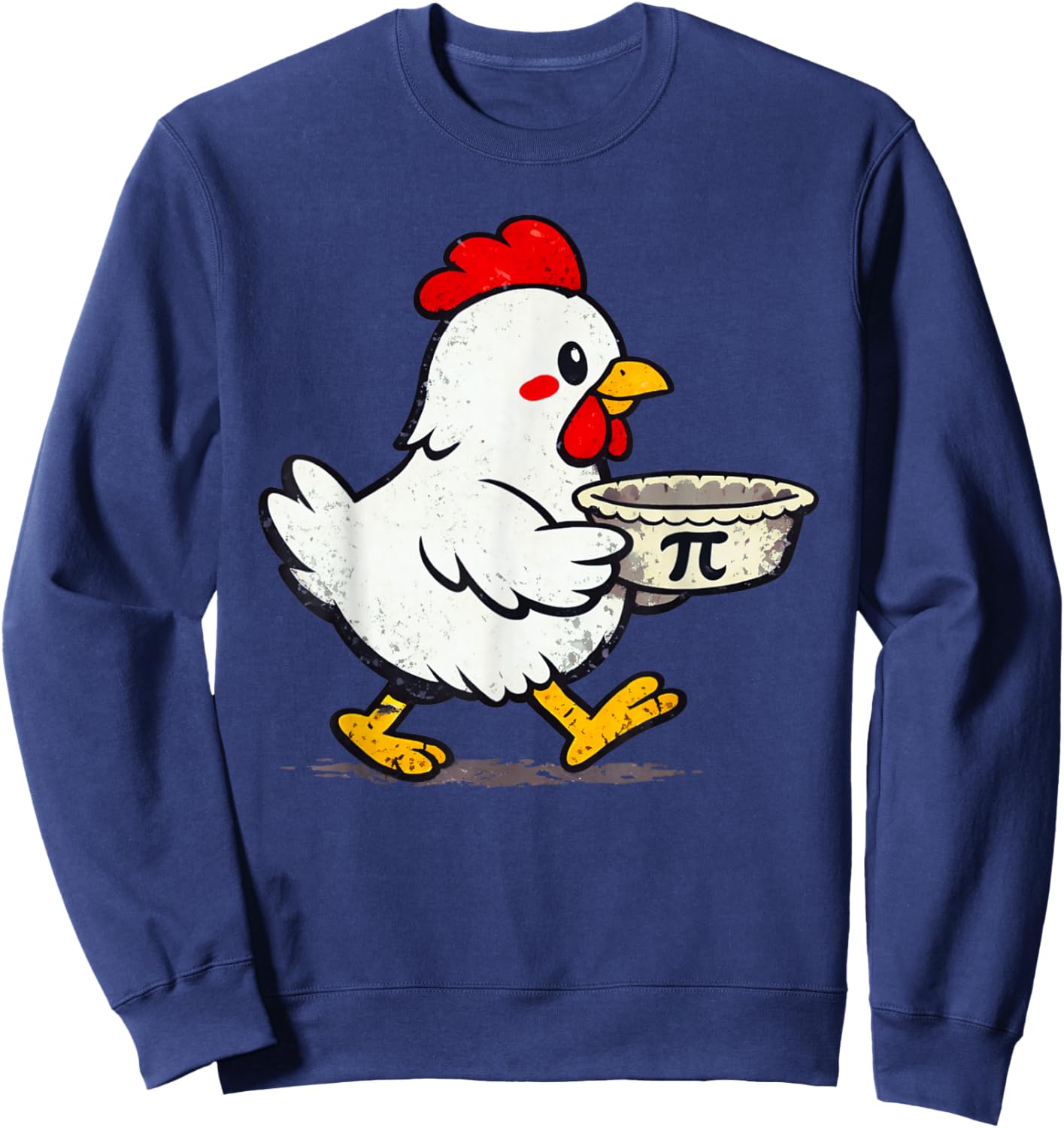 Chicken Pot Pie Funny Pi Day Sweatshirt - Sweatshirt | Navy