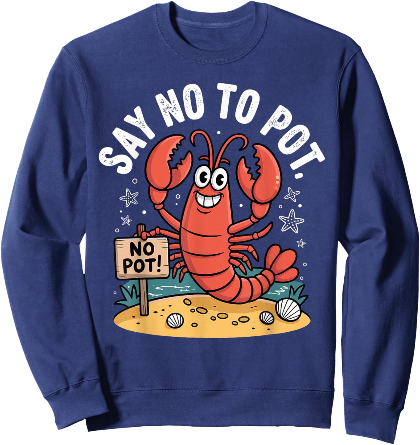 Funny Lobster Design Women Kids Animal Lobster Lover Sweatshirt - Sweatshirt | Navy