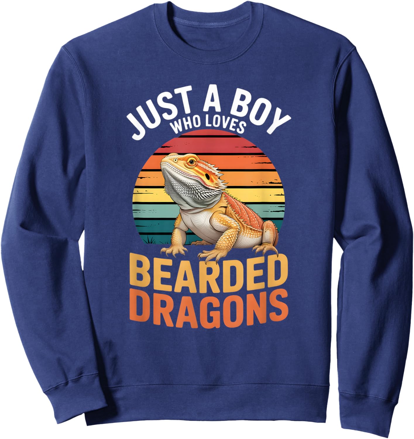 Boys Bearded Dragon Sweatshirt - Sweatshirt | Navy