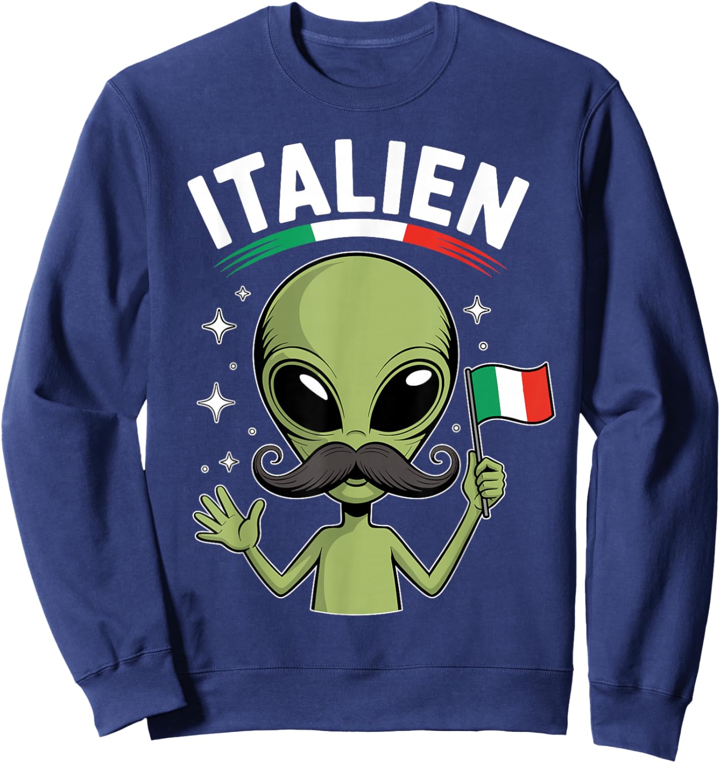 Funny Italien Alien Hilarious Italy Boys Kids Sweatshirt - Sweatshirt | Navy