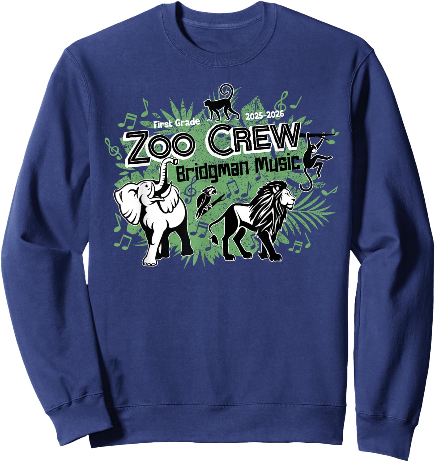 Bridgman Music: Zoo Crew First Grade Sweatshirt - Sweatshirt | Navy