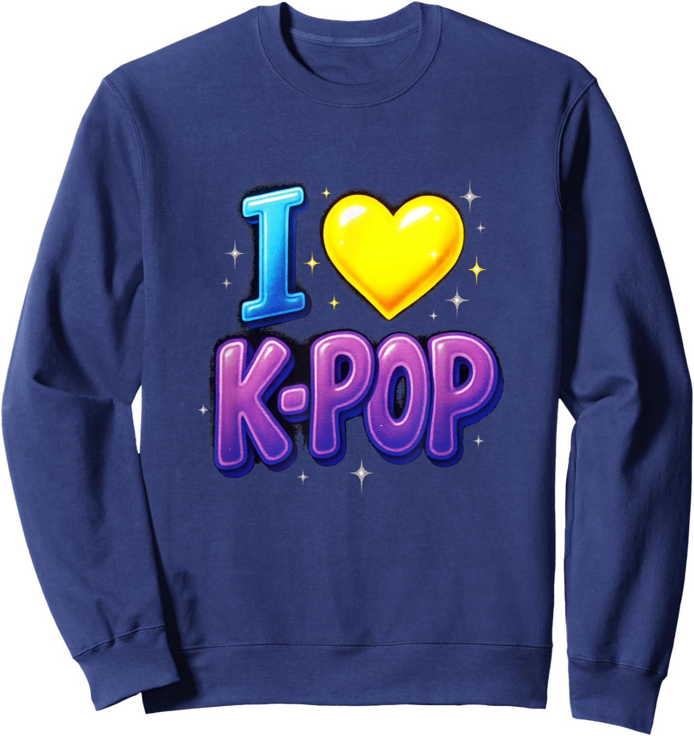 I Love K-Pop - Korean Culture Music Fans Sweatshirt - Sweatshirt | Navy