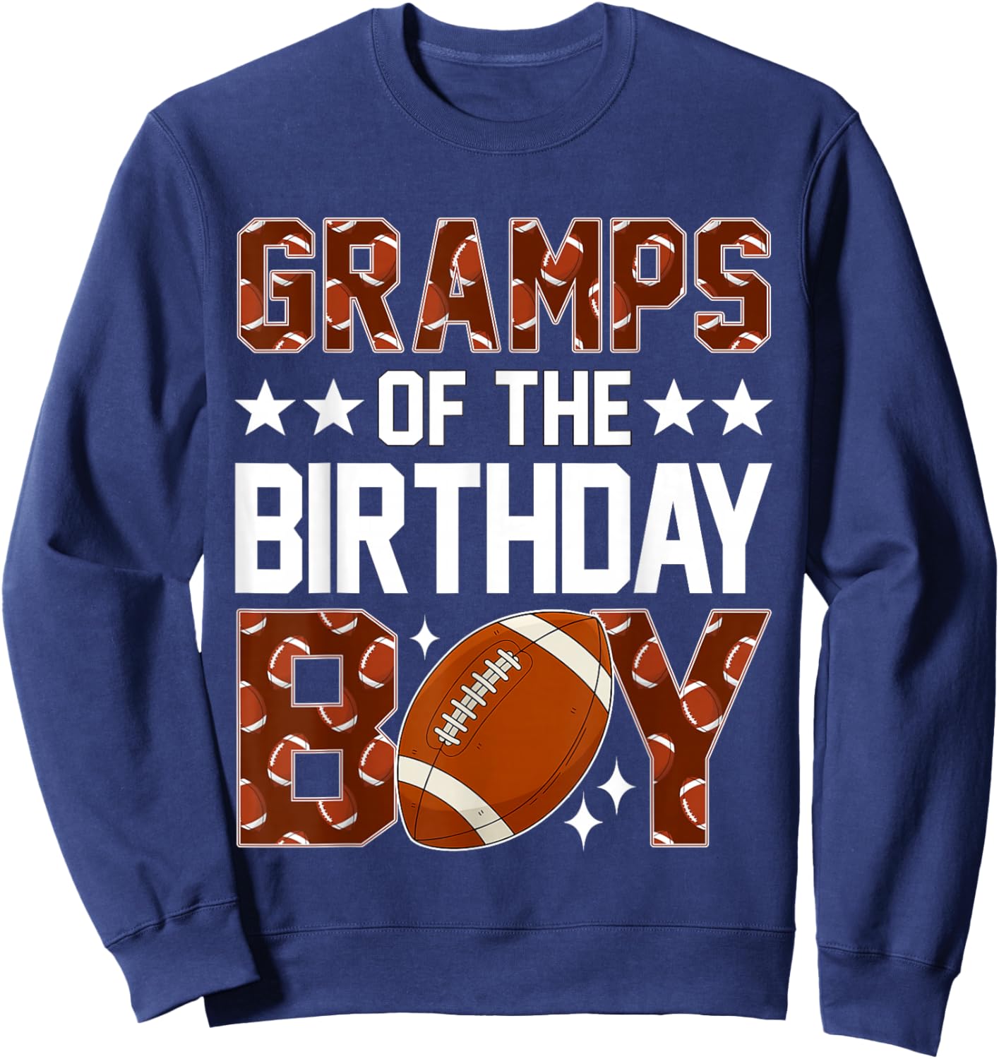 Gramps of The Birthday Boy Football Lover Sweatshirt - Sweatshirt | Navy