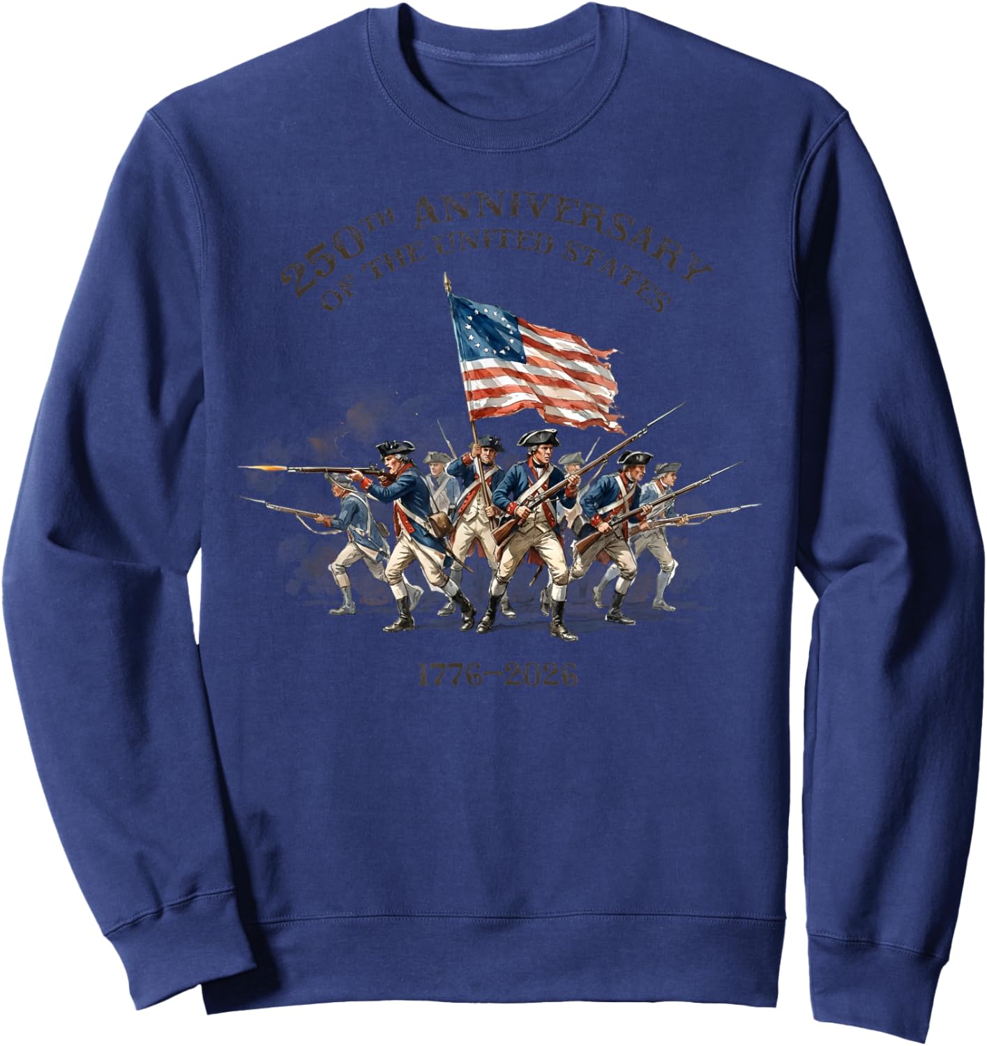 Revolutionary War Soldiers America Independence Outfit Sweatshirt - Sweatshirt | Navy