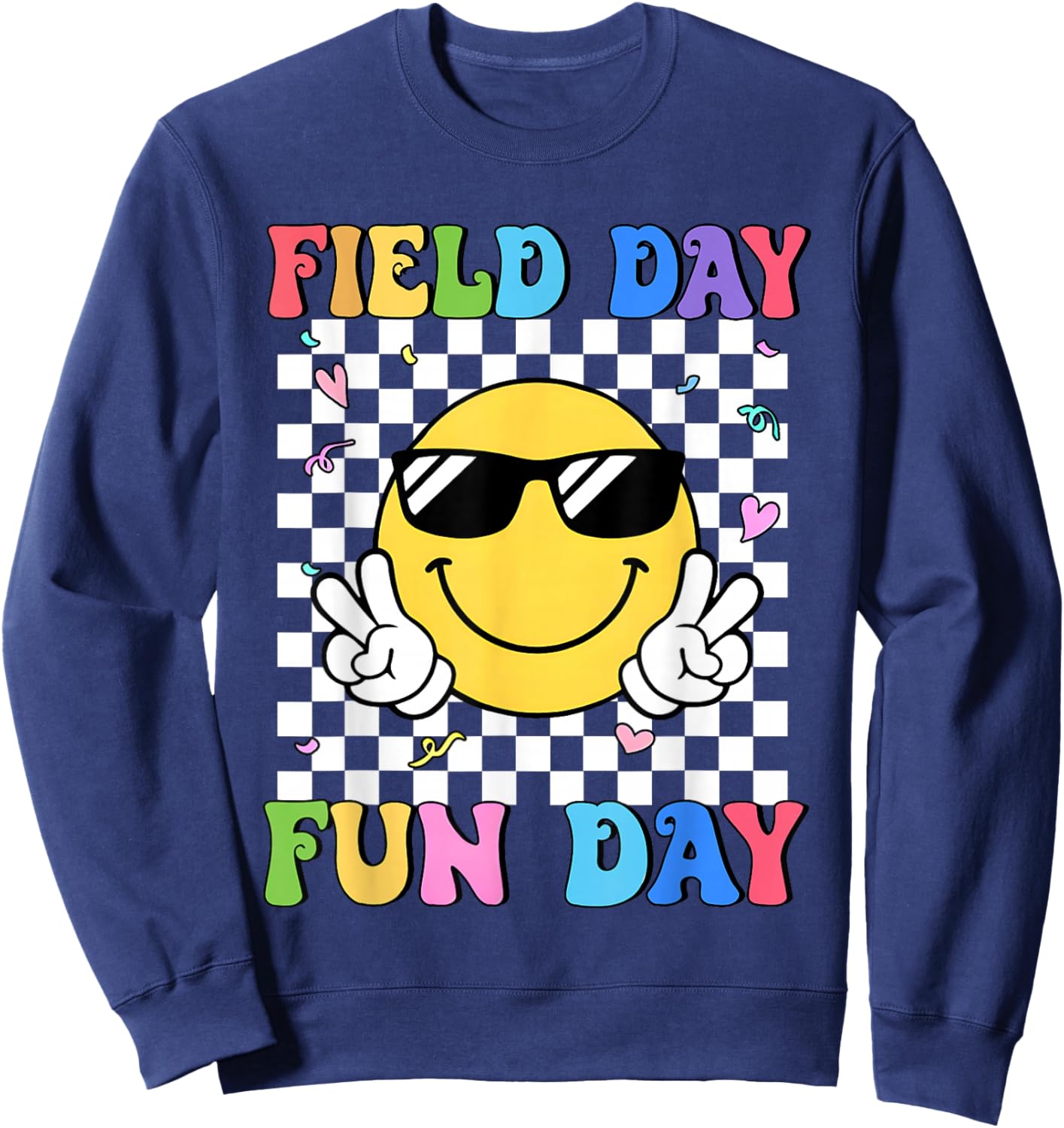 Field Day Fun Day Last Day of School Teacher Student Kids Sweatshirt - Sweatshirt | Navy