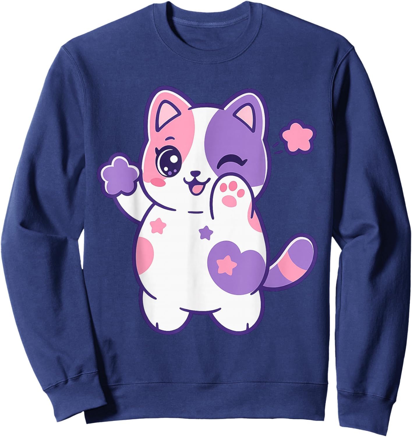 Squishy Meemeow Cats Plush Birthday Decoration Art Sweatshirt - Sweatshirt | Navy