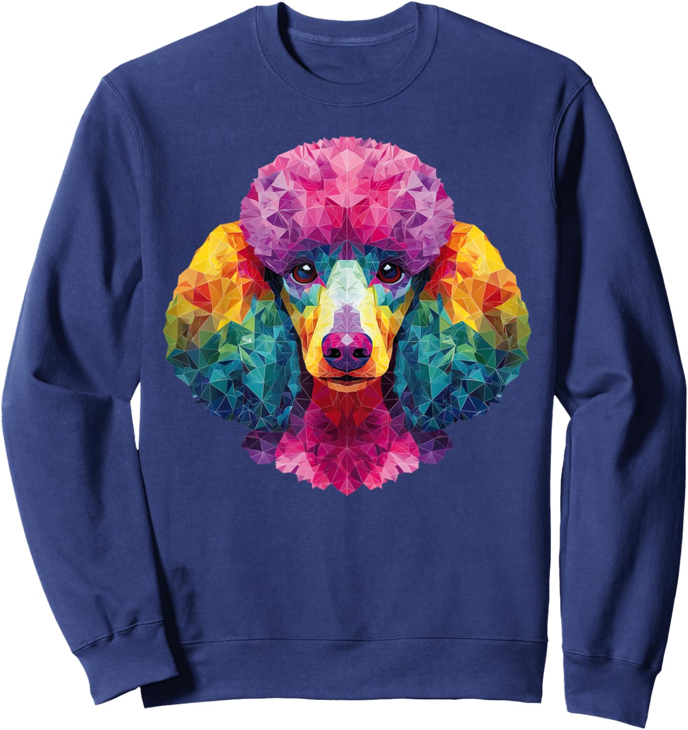 Poodle Dog Colorful Art Graphic Sweatshirt - Sweatshirt | Navy