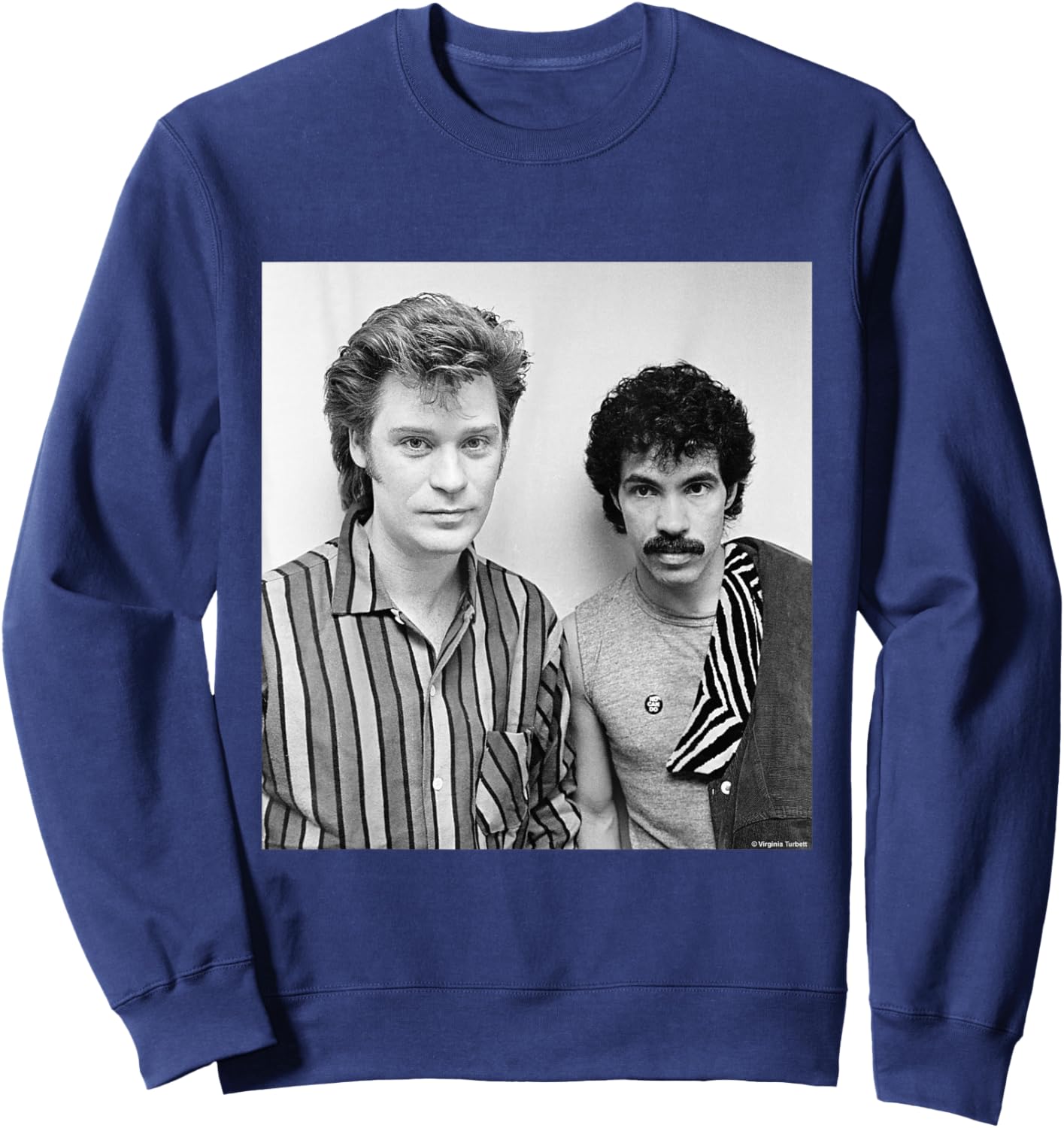 Daryl Hall & John Oates Maneater Pop Duo by Virginia Turbett Sweatshirt - Sweatshirt | Navy