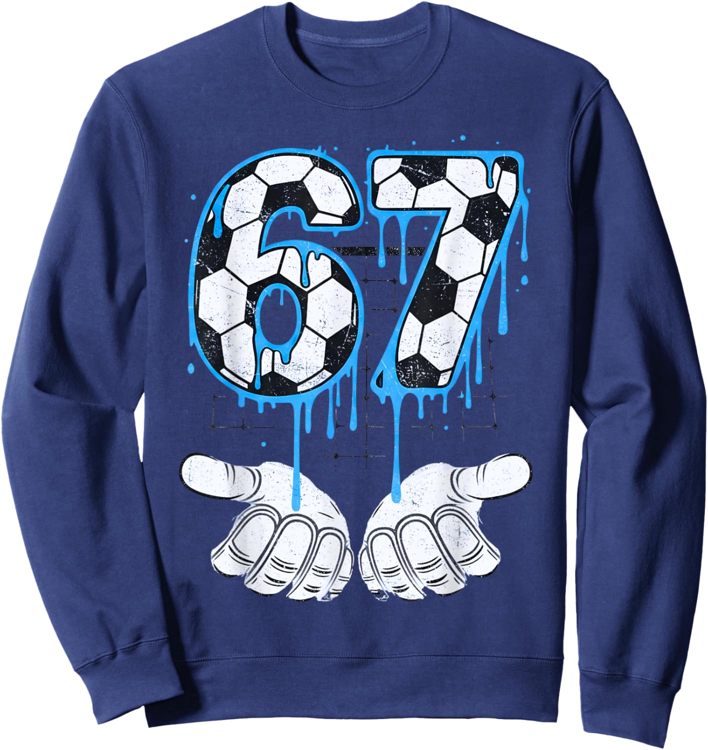 67 Soccer Drip Six Seven Soccer Drip Boys Youth Soccer Sweatshirt - Sweatshirt | Navy