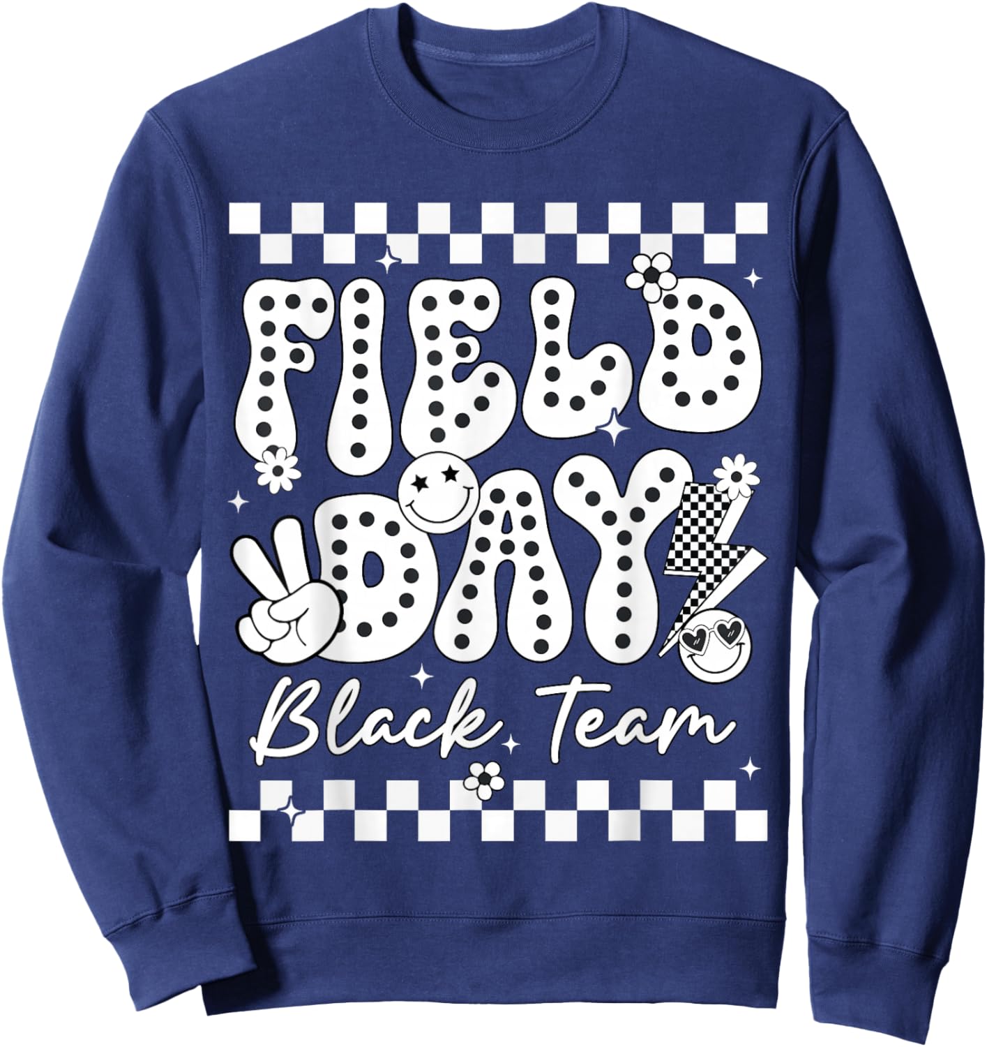 Field Day Black Team Color Game Competition Men Women Kid Sweatshirt - Sweatshirt | Navy