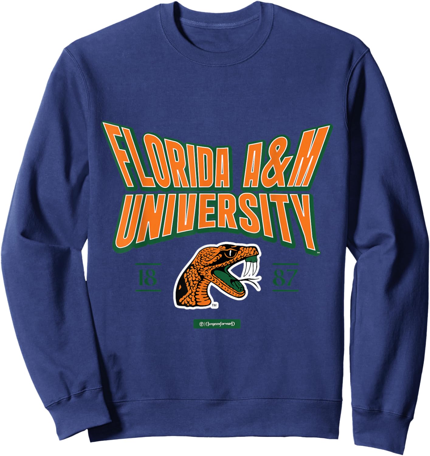 Florida A&M University Stretch Emblem HBCU Sweatshirt - Sweatshirt | Navy