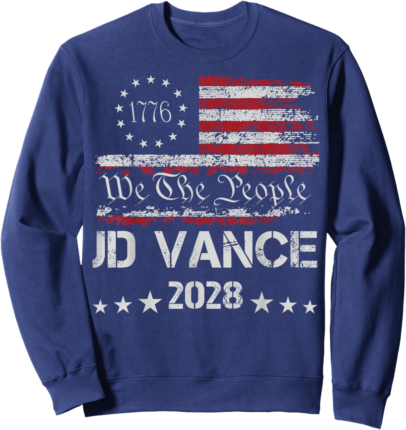 Vance 2028 President 48 US Flag Election We The People 1776 Sweatshirt - Sweatshirt | Navy