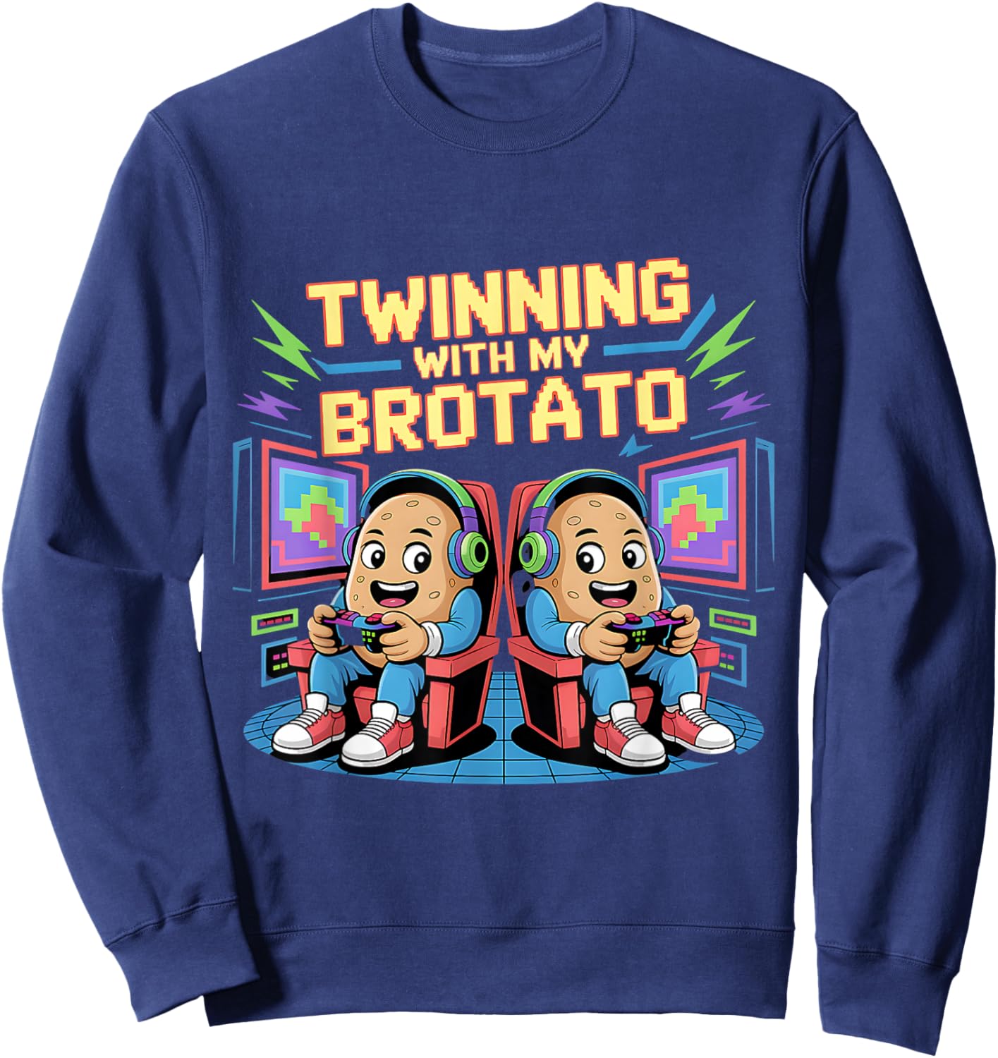 Twinning with My Brotato Sweatshirt - Sweatshirt | Navy