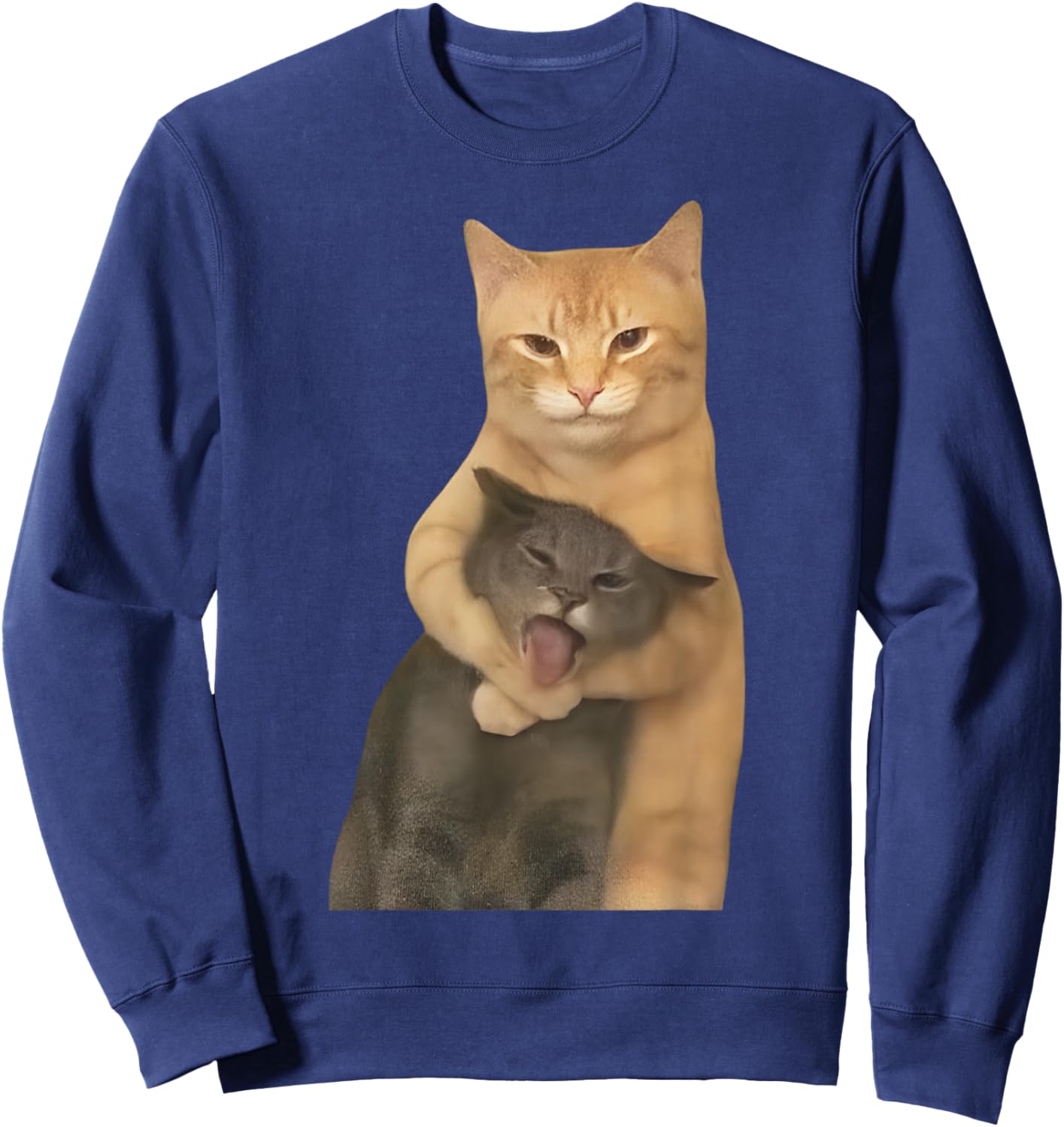 Fighting Cat Memes Sweatshirt - Sweatshirt | Navy