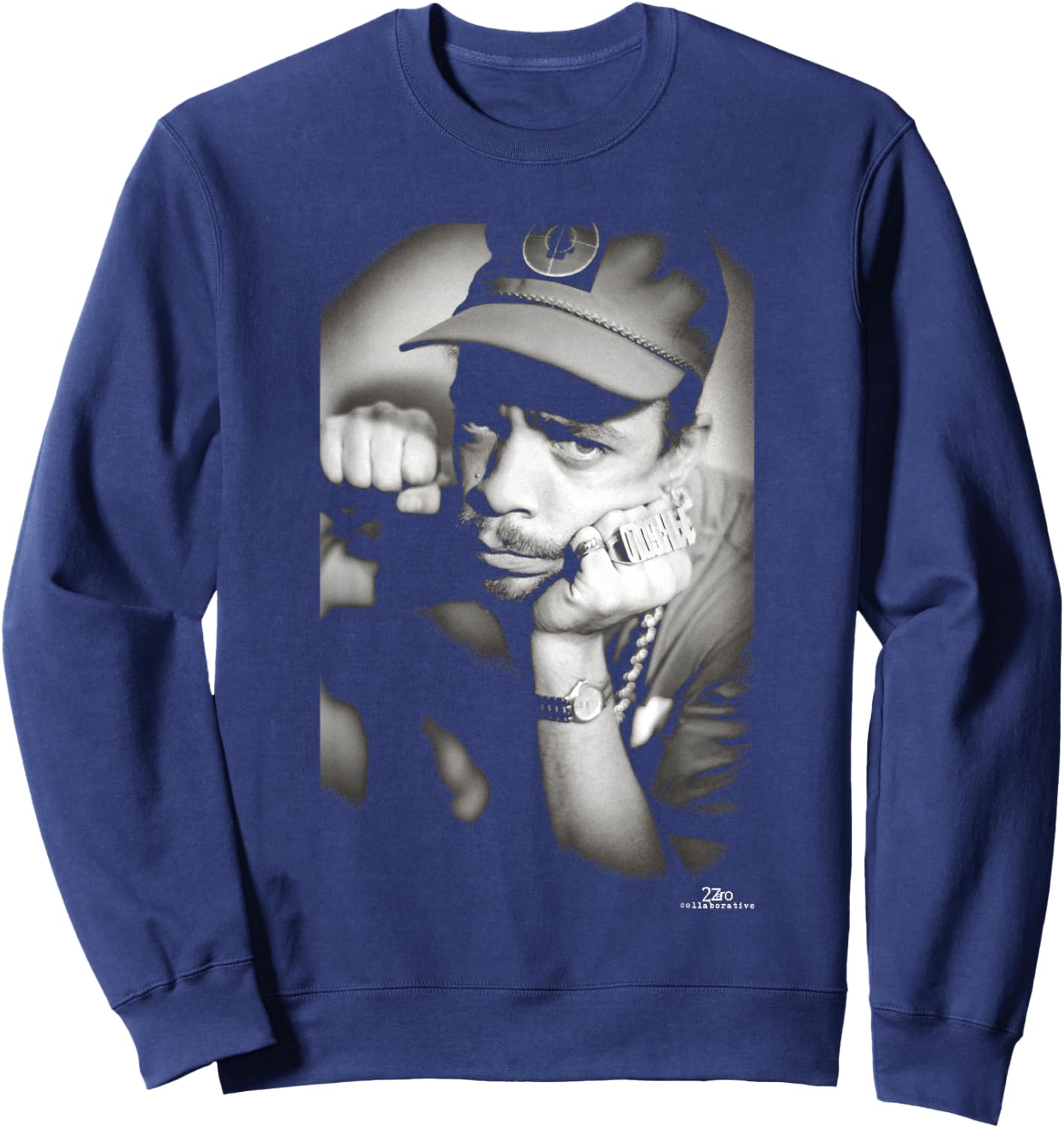 Ice T On UK Rhyme Syndicate Tour by Phil Nicholls Sweatshirt - Sweatshirt | Navy