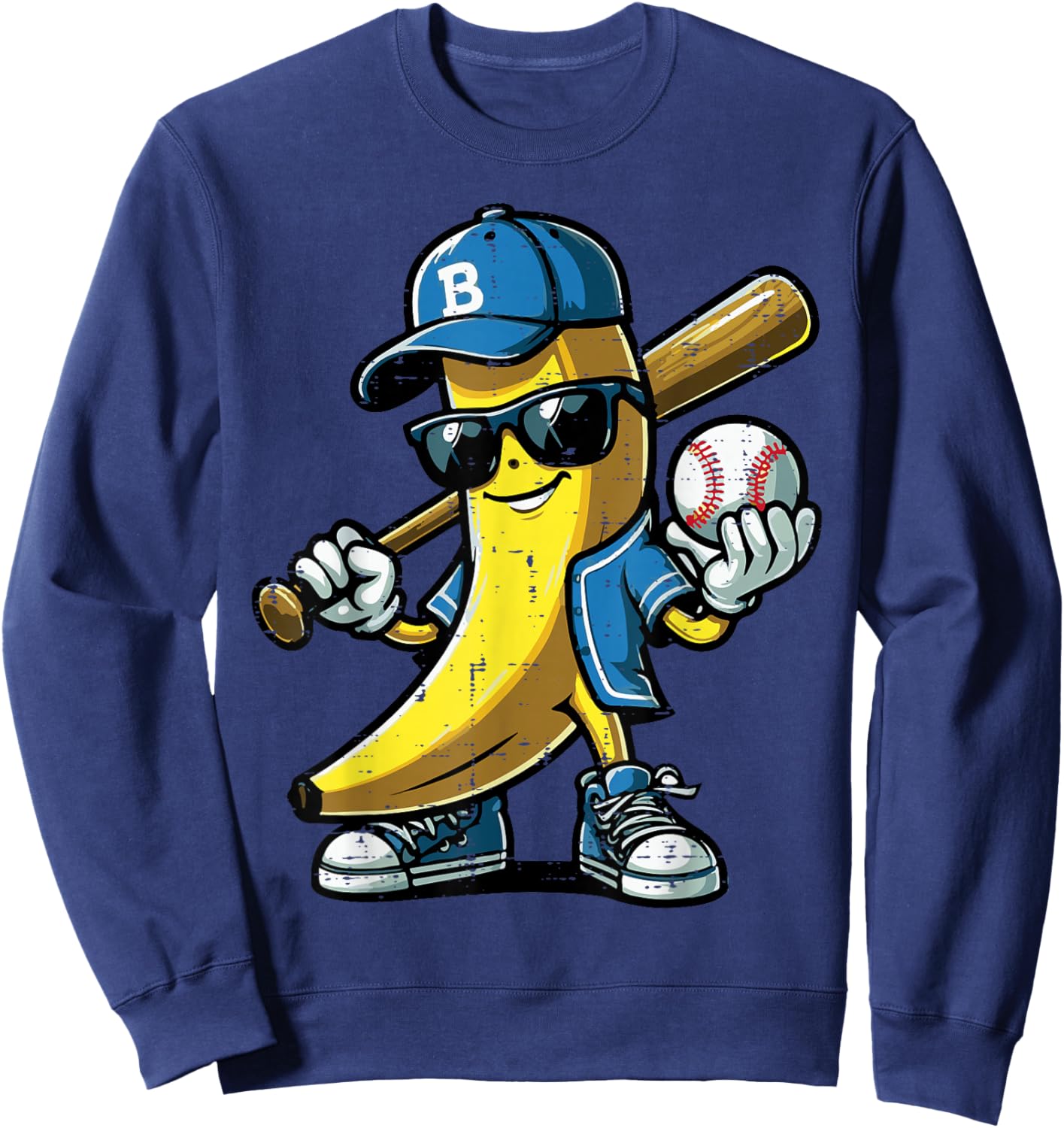 Banana Cap Cool Men Women Kids Youth Boys Women Sweatshirt - Sweatshirt | Navy
