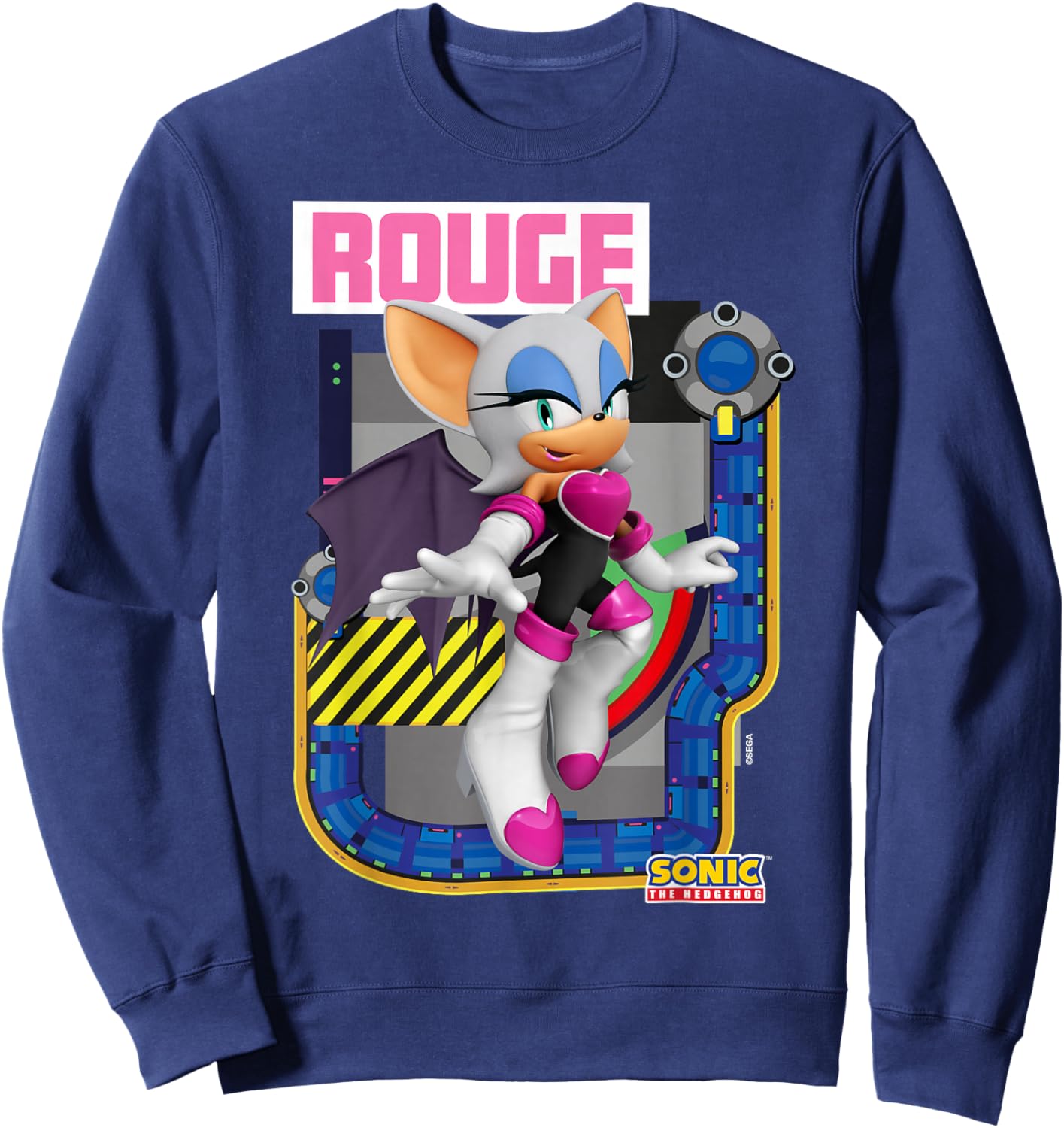 Sonic The Hedgehog - in The Zone - Rouge Sweatshirt - Sweatshirt | Navy