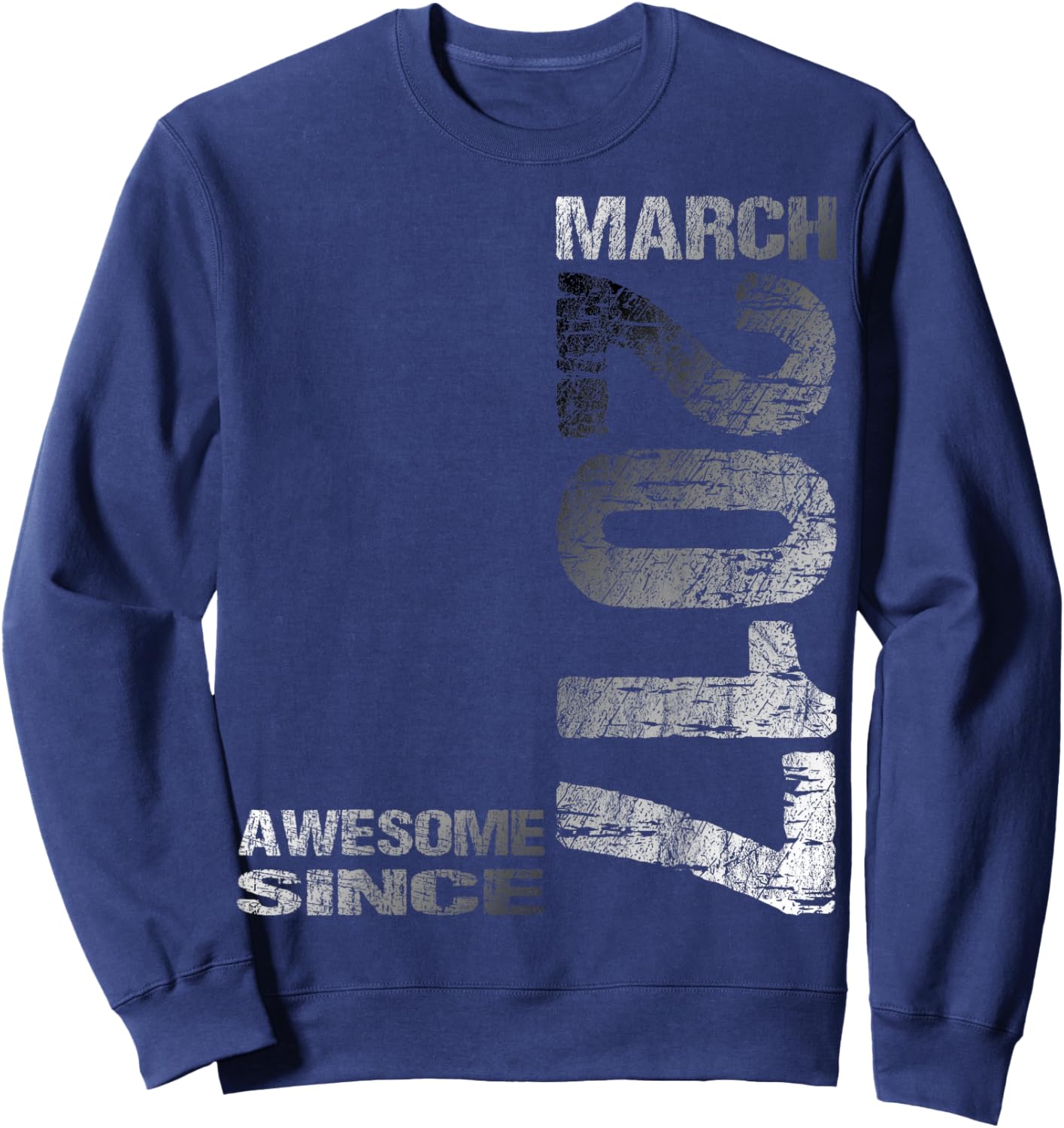 Awesome Since March 2017 Vintage 9. Birthday Sweatshirt - Sweatshirt | Navy