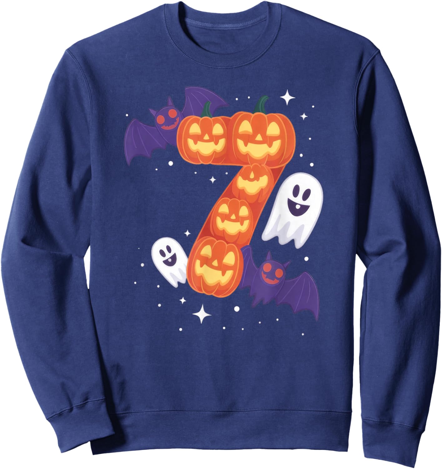 Couple Halloween Six Seven Meme 6 7 Sweatshirt - Sweatshirt | Navy