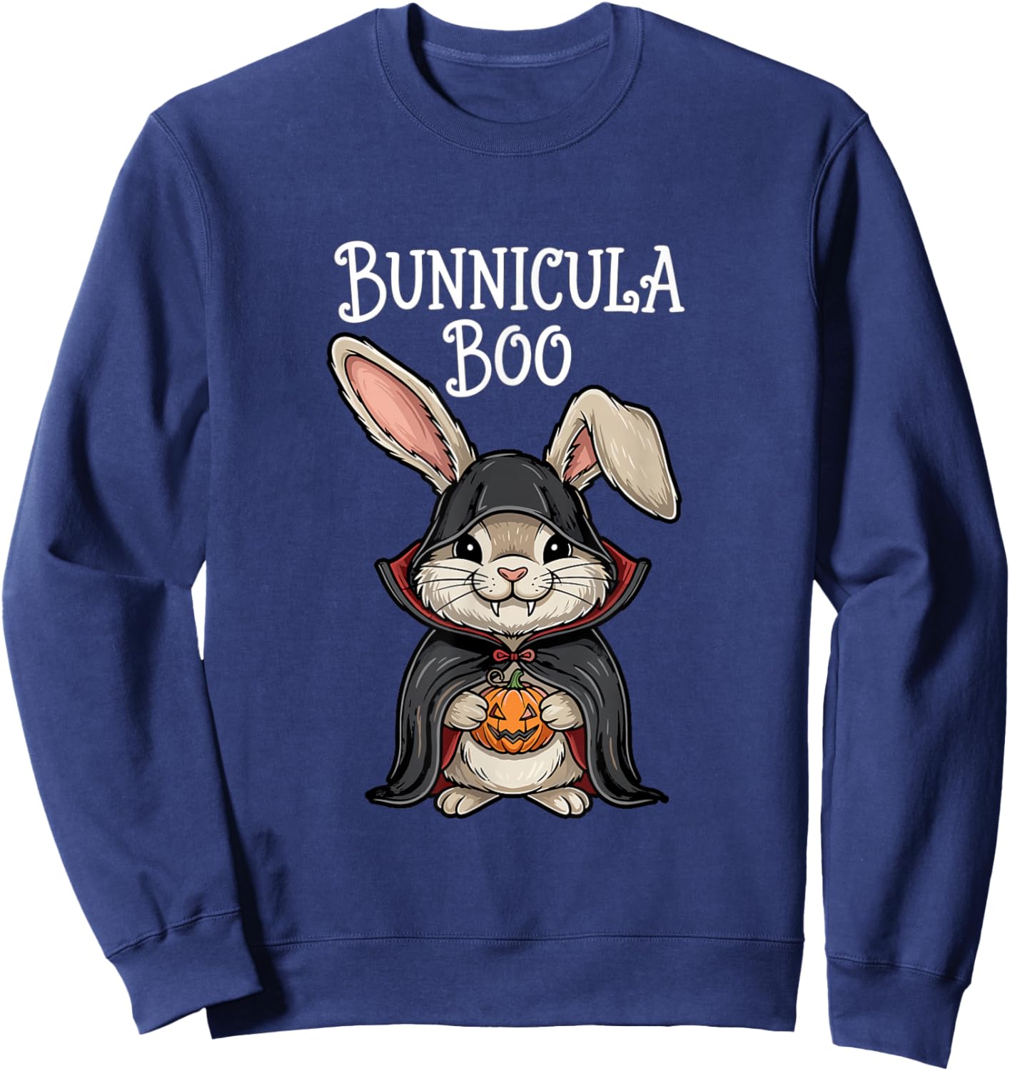 Bunnicula Boo Vampire Bunny Halloween Costume Sweatshirt - Sweatshirt | Navy