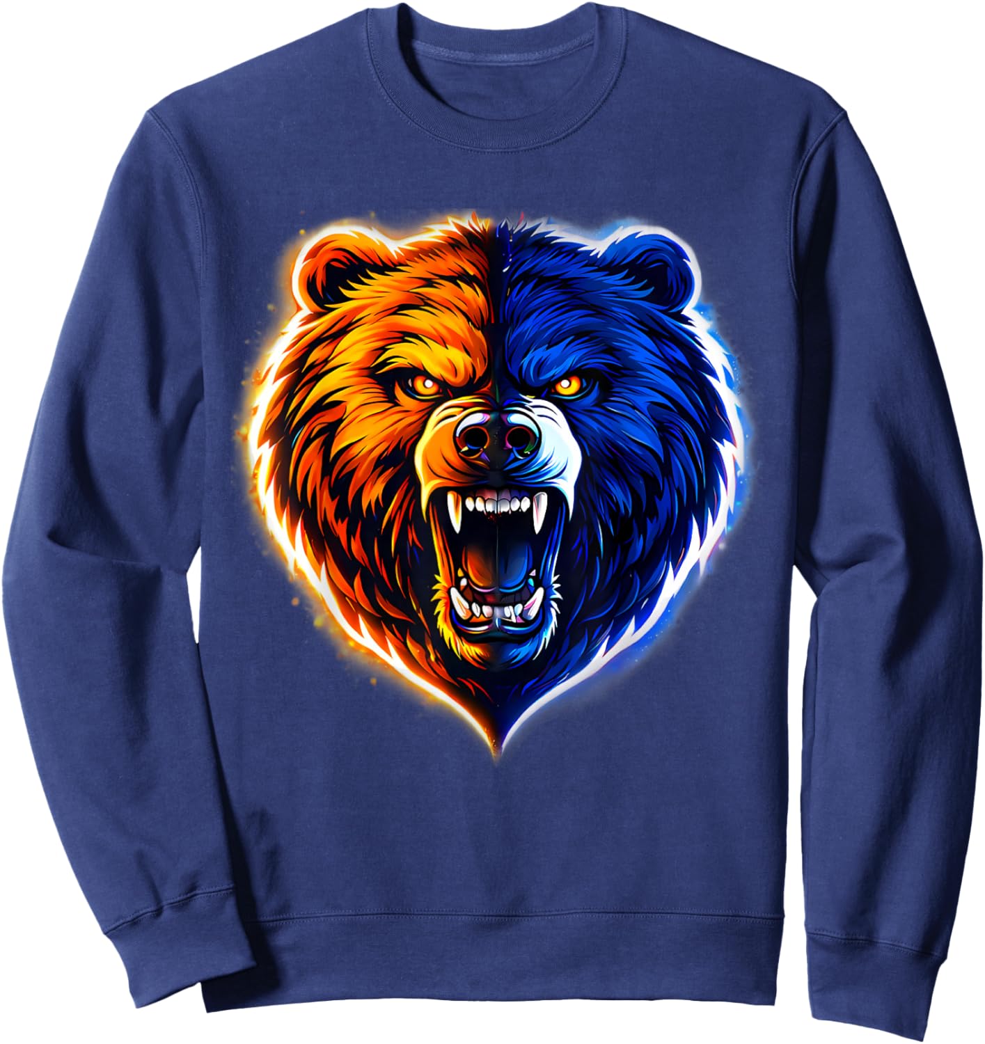 Graphic Bear Women Boys Girls Kids Sweatshirt - Sweatshirt | Navy