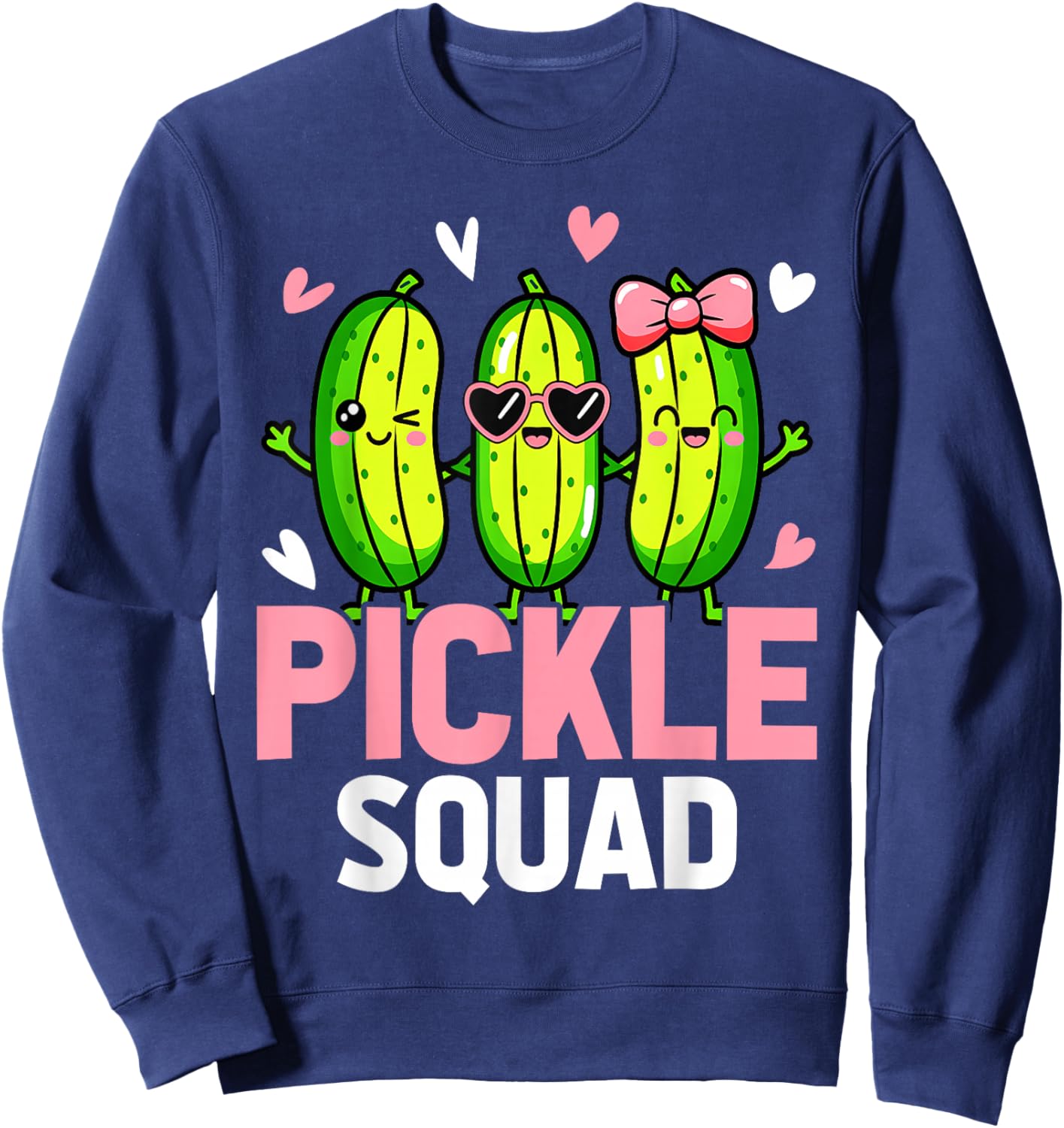 Cute Pickle Squad Funny Toddler Kids Boys Girls Sweatshirt - Sweatshirt | Navy