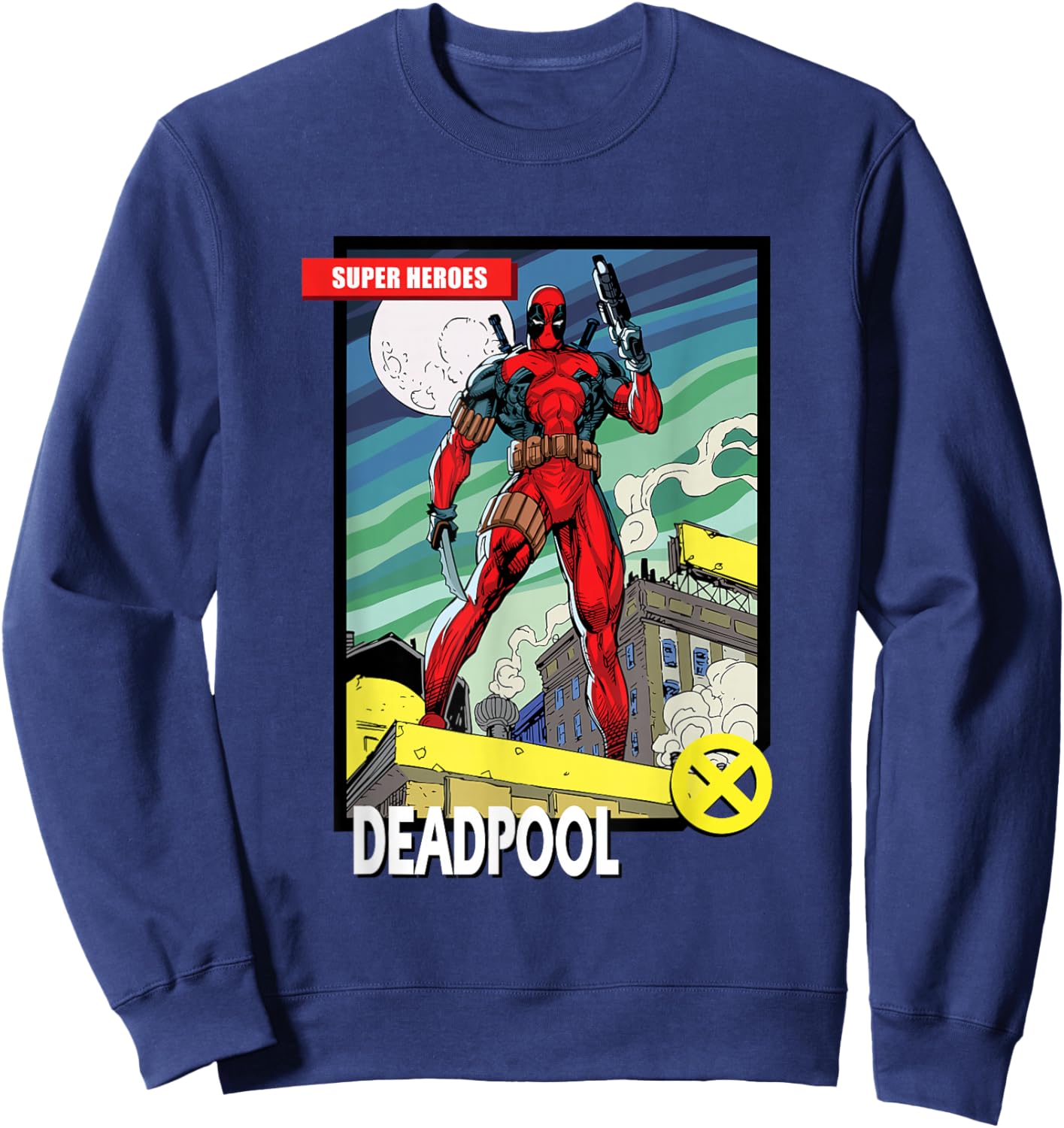 Marvel Comics Deadpool Vintage Book Art Sweatshirt - Sweatshirt | Navy