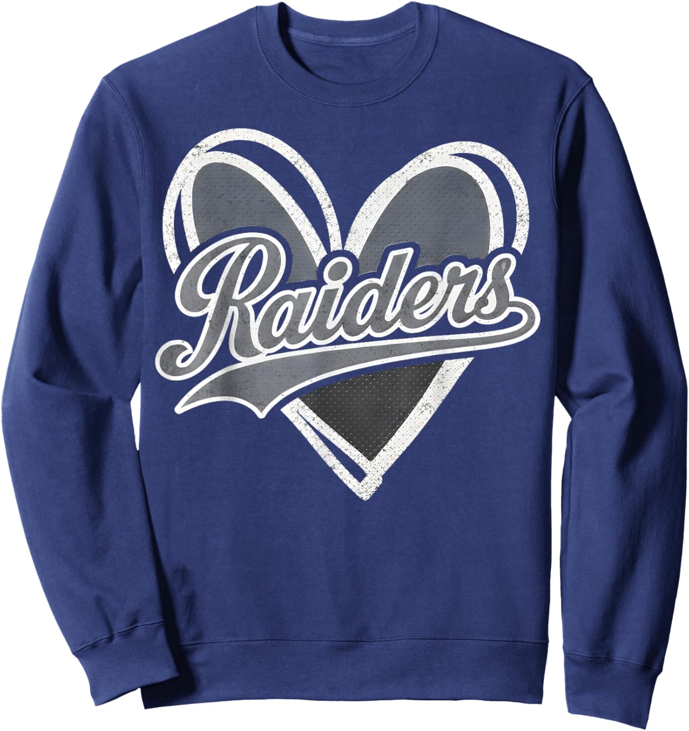 Raiders Heart Name Vintage Retro Men Women Girl Kid Sweatshirt - Sweatshirt | Navy