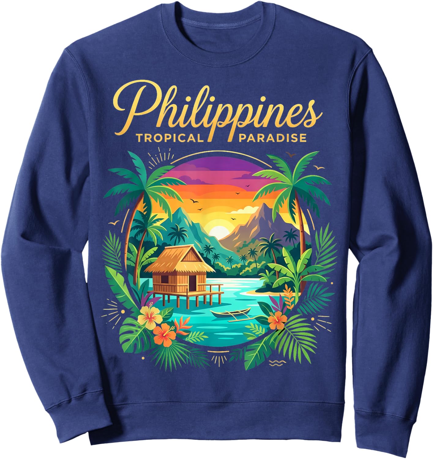 I Love Philippines Proud Pinoy Pinay Vacation Souvenir Sweatshirt - Sweatshirt | Navy