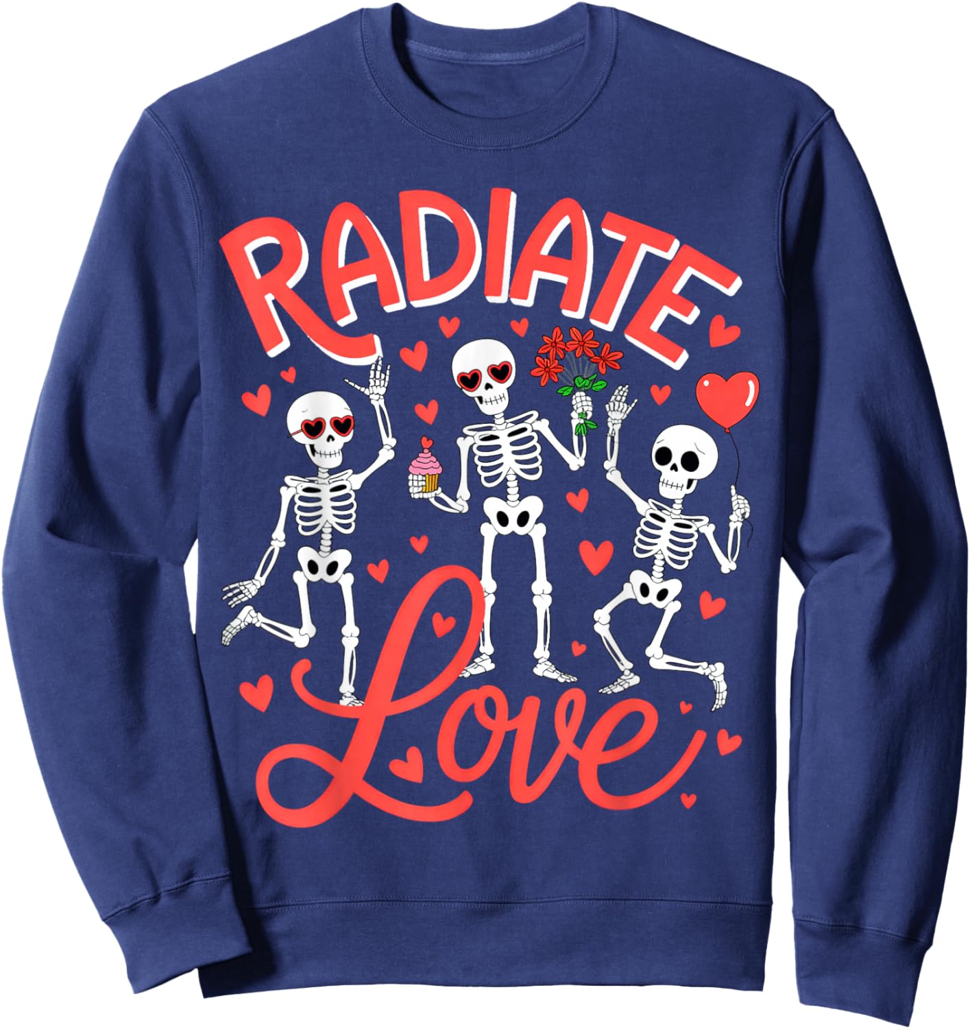 Radiate Love Valentine Sweatshirt - Sweatshirt | Navy