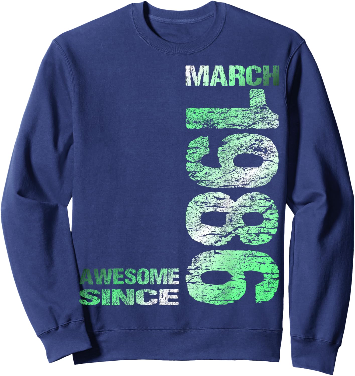 Awesome Since March 1986 Vintage 40. Birthday Sweatshirt - Sweatshirt | Navy