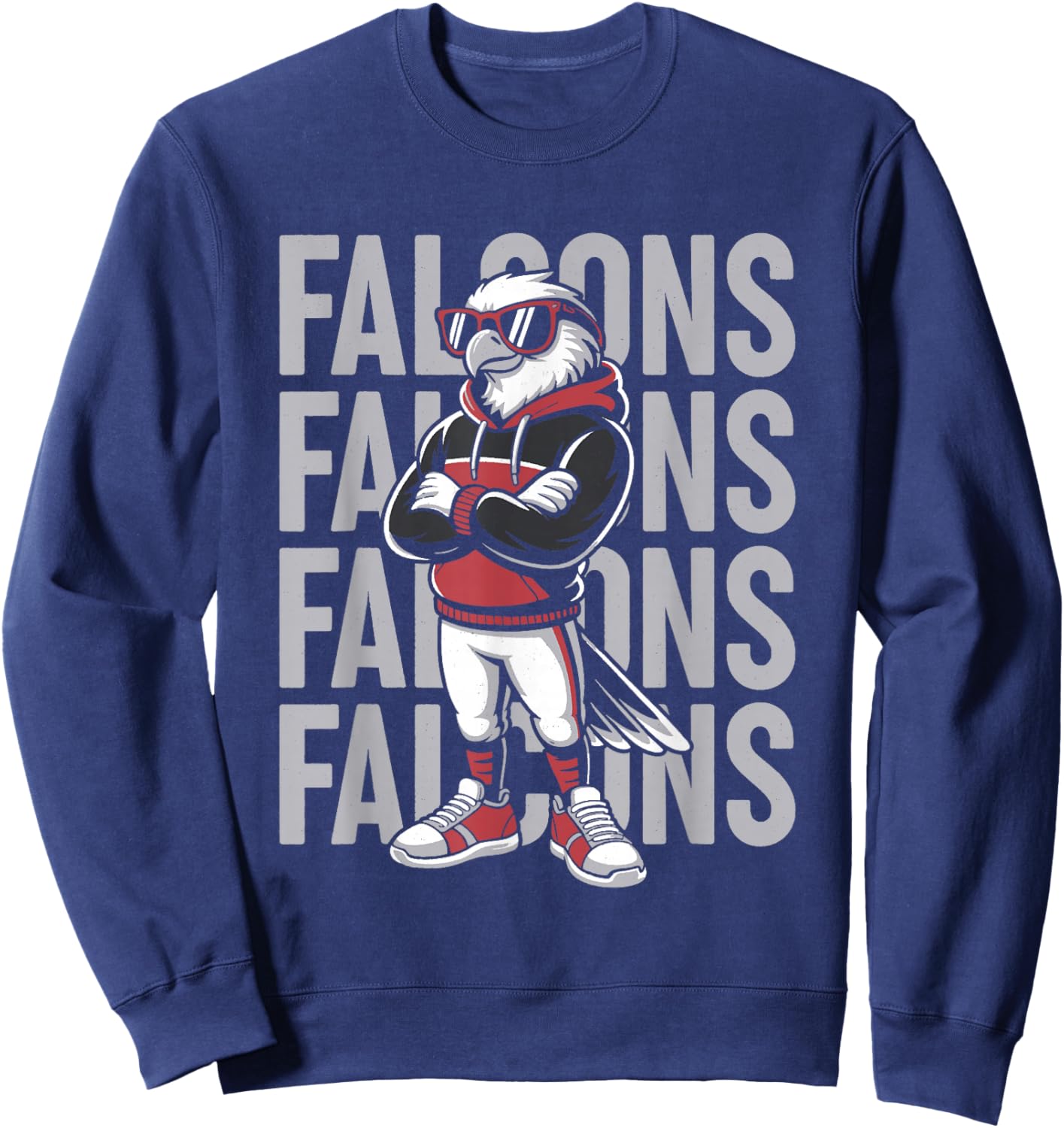 Retro Falcon Gift Women Boys Girls Kids Sweatshirt - Sweatshirt | Navy