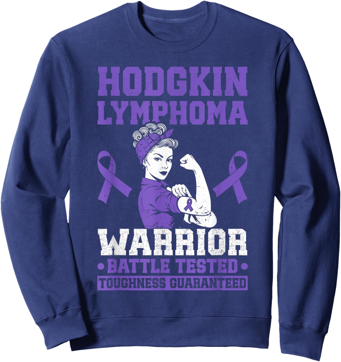 Hodgkins Lymphoma Warrior Sweatshirt - Sweatshirt | Navy