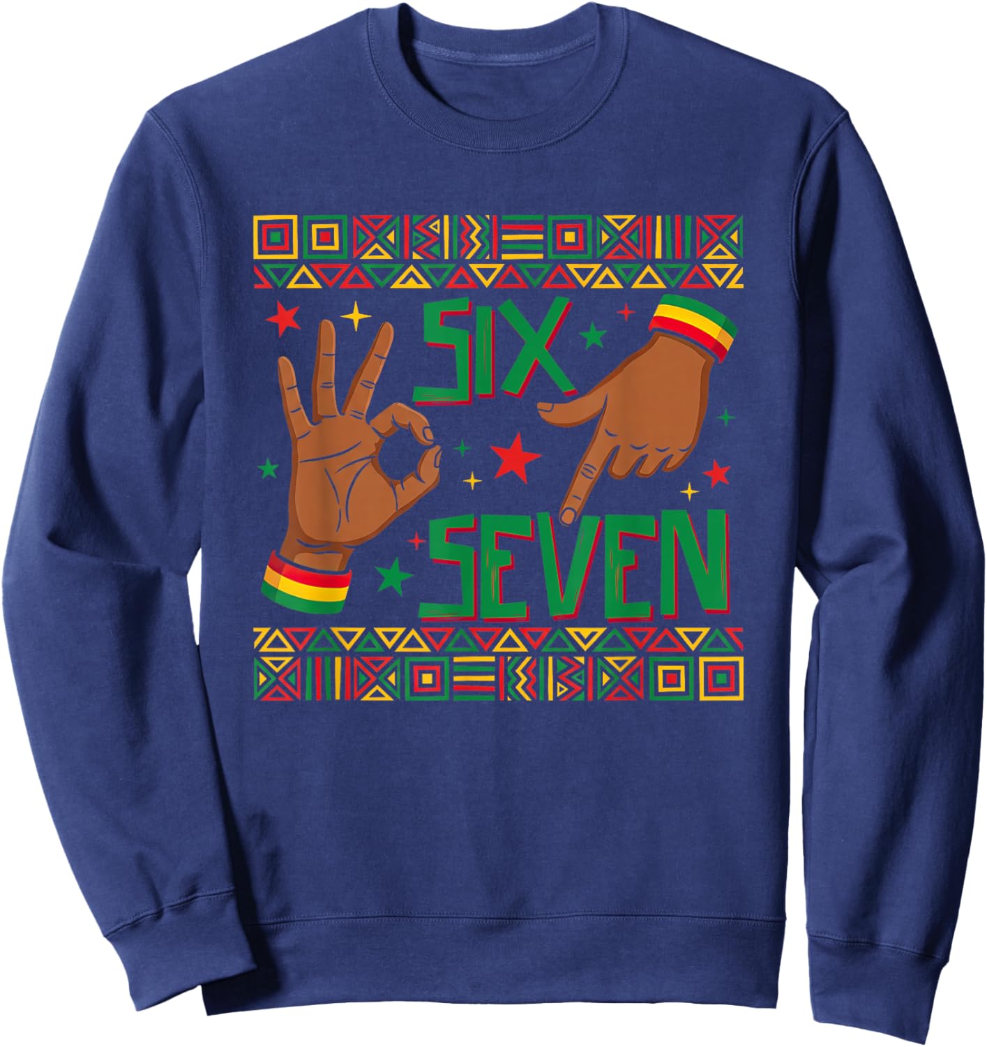 67 Black History Six Seven African American Boys Girls Kids Sweatshirt - Sweatshirt | Navy