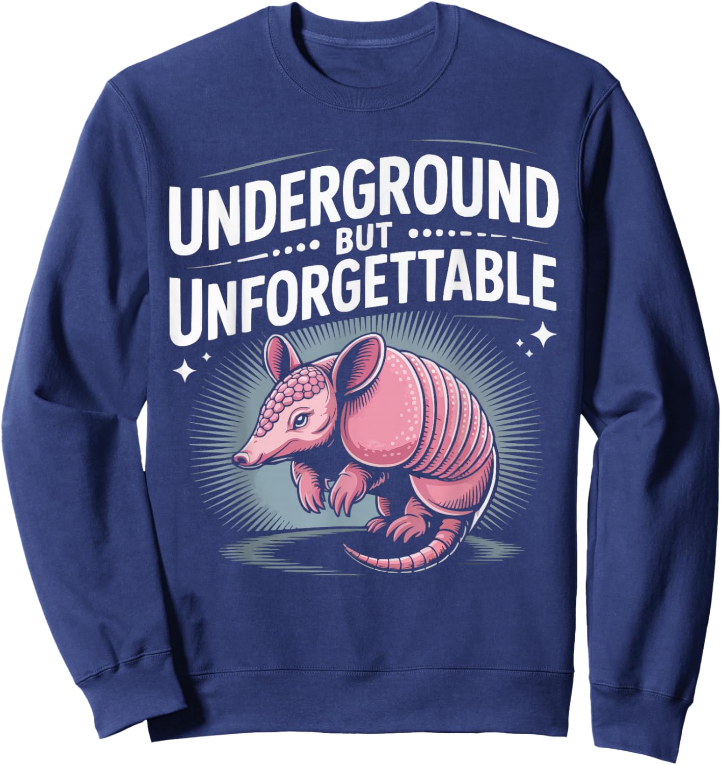 Pink Fairy Armadillo Lover Animal Cingulata Chlamyphoridae Sweatshirt - Sweatshirt | Navy