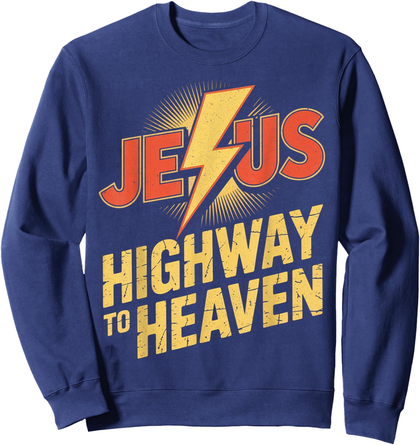 Superhero Jesus Christian Sweatshirt - Sweatshirt | Navy