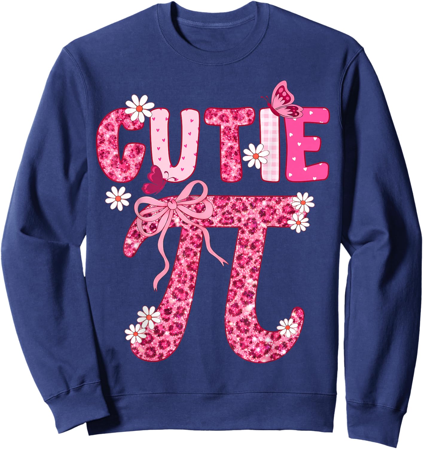 Cutie Pi Day Women Kids Men Toddler Math Teacher Student Sweatshirt - Sweatshirt | Navy